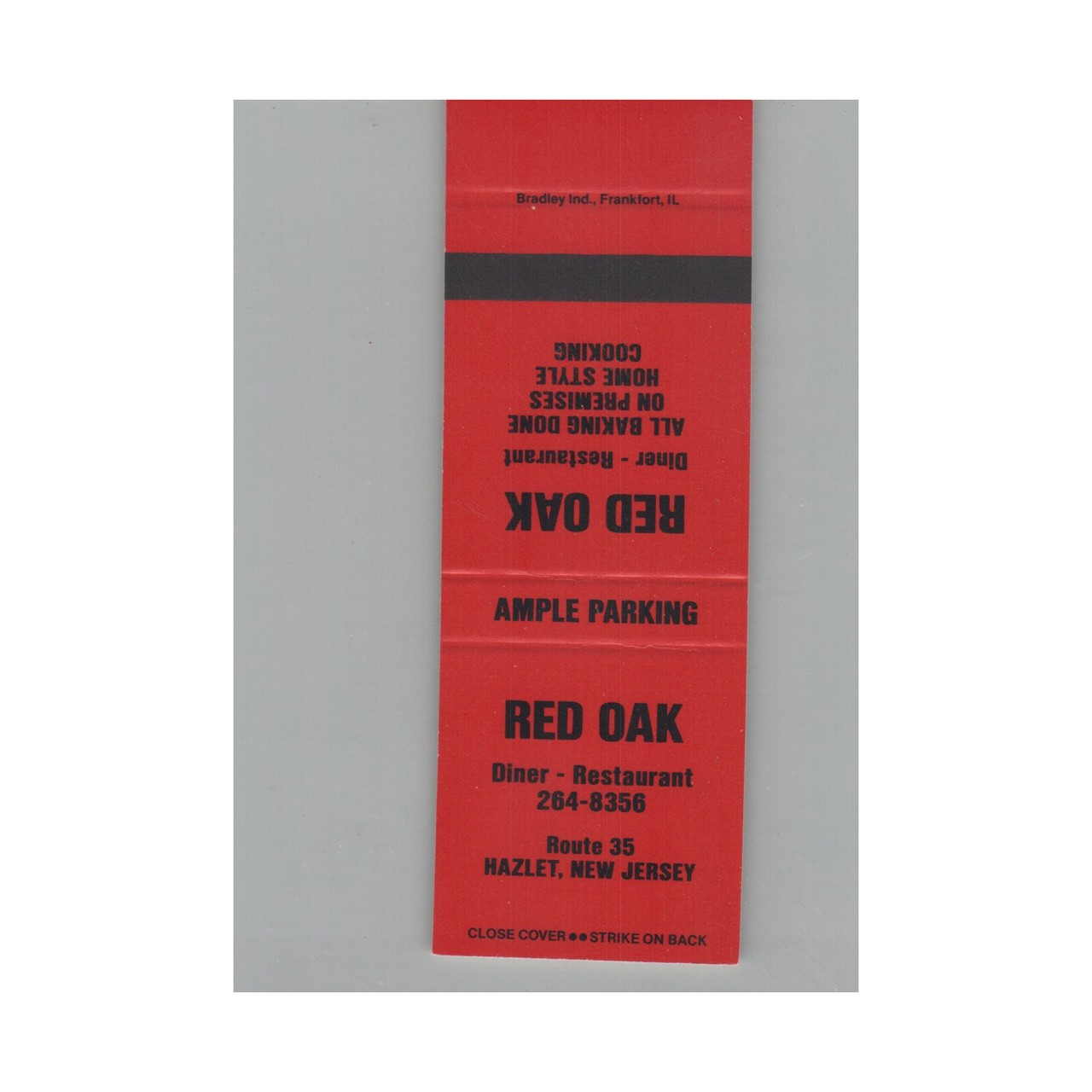 Matchbook Cover Red Oak Diner Hazlet NJ #2 Matchbook Cover Red Oak Diner Hazlet NJ #2