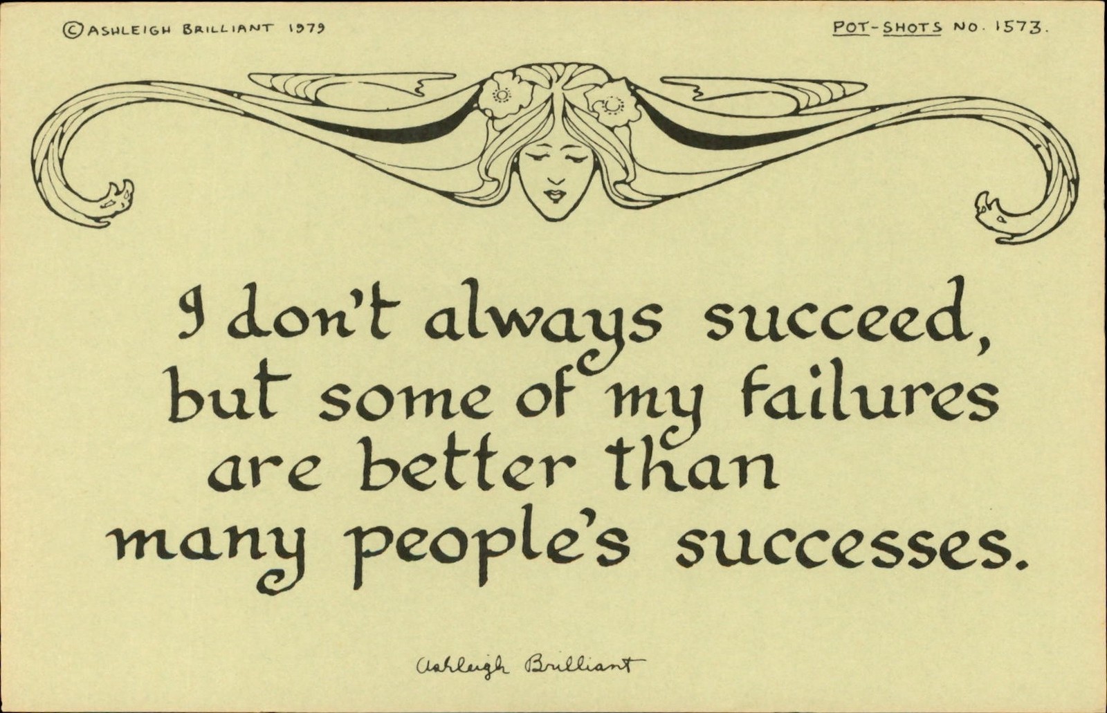 Ashleigh Brilliant's Pot-Shots, 1979 Postcard