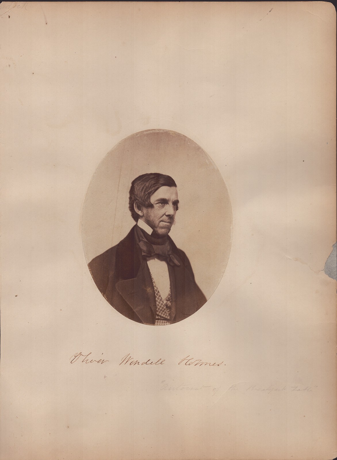 OLIVER WENDELL HOLMES SR. - PHOTOGRAPH MOUNT SIGNED