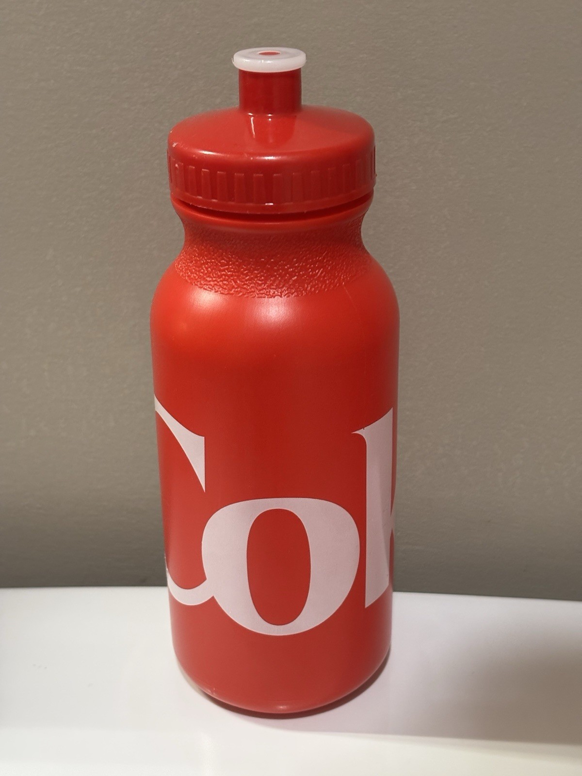 Vintage 90s Coca-Cola Squeeze Water Bottle Red White Logo Made in USA BPA Free