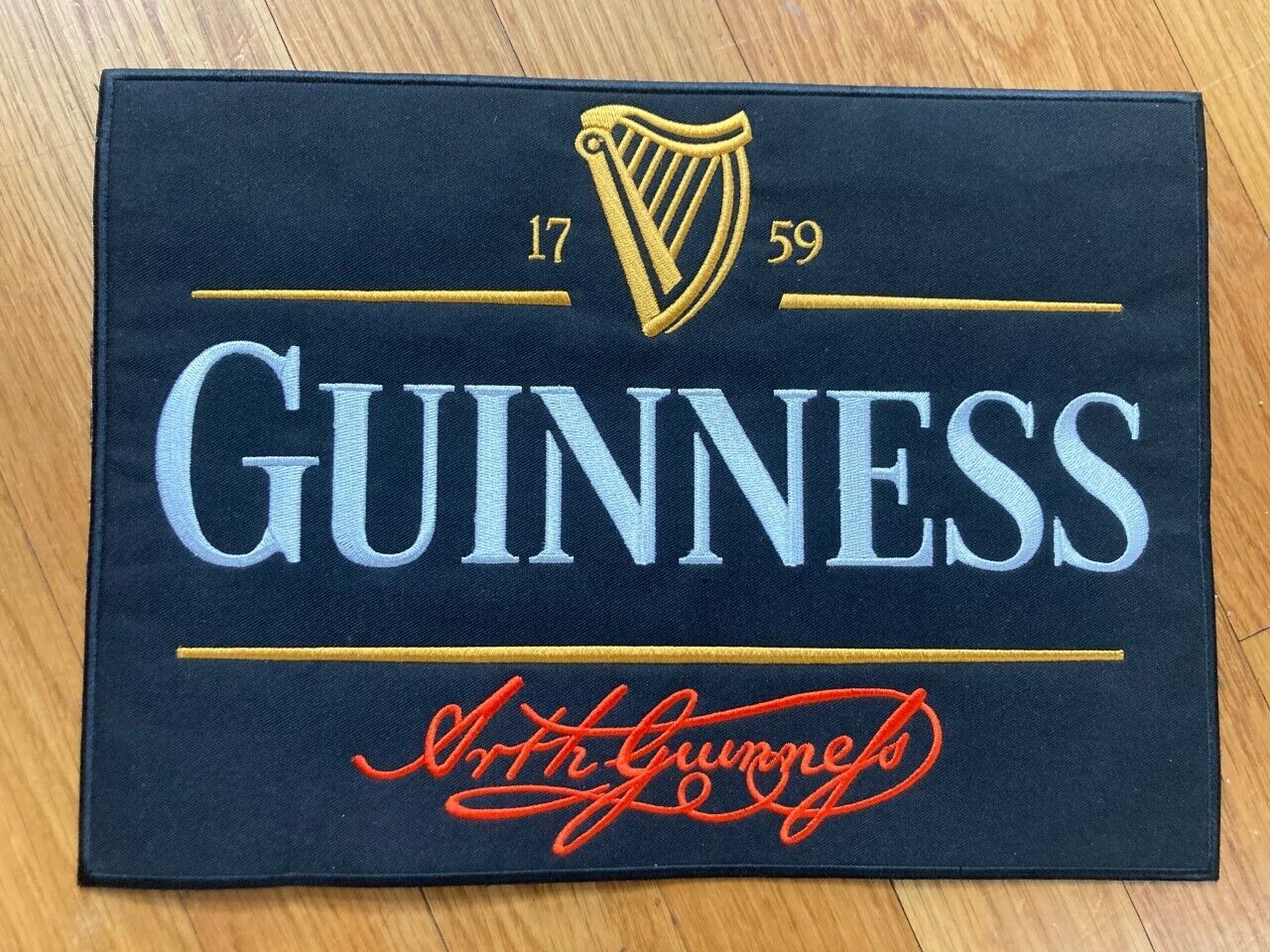HUGE Guinness Beer Patch iron or sew on large for jacket Irish Ireland 12 X 8.5