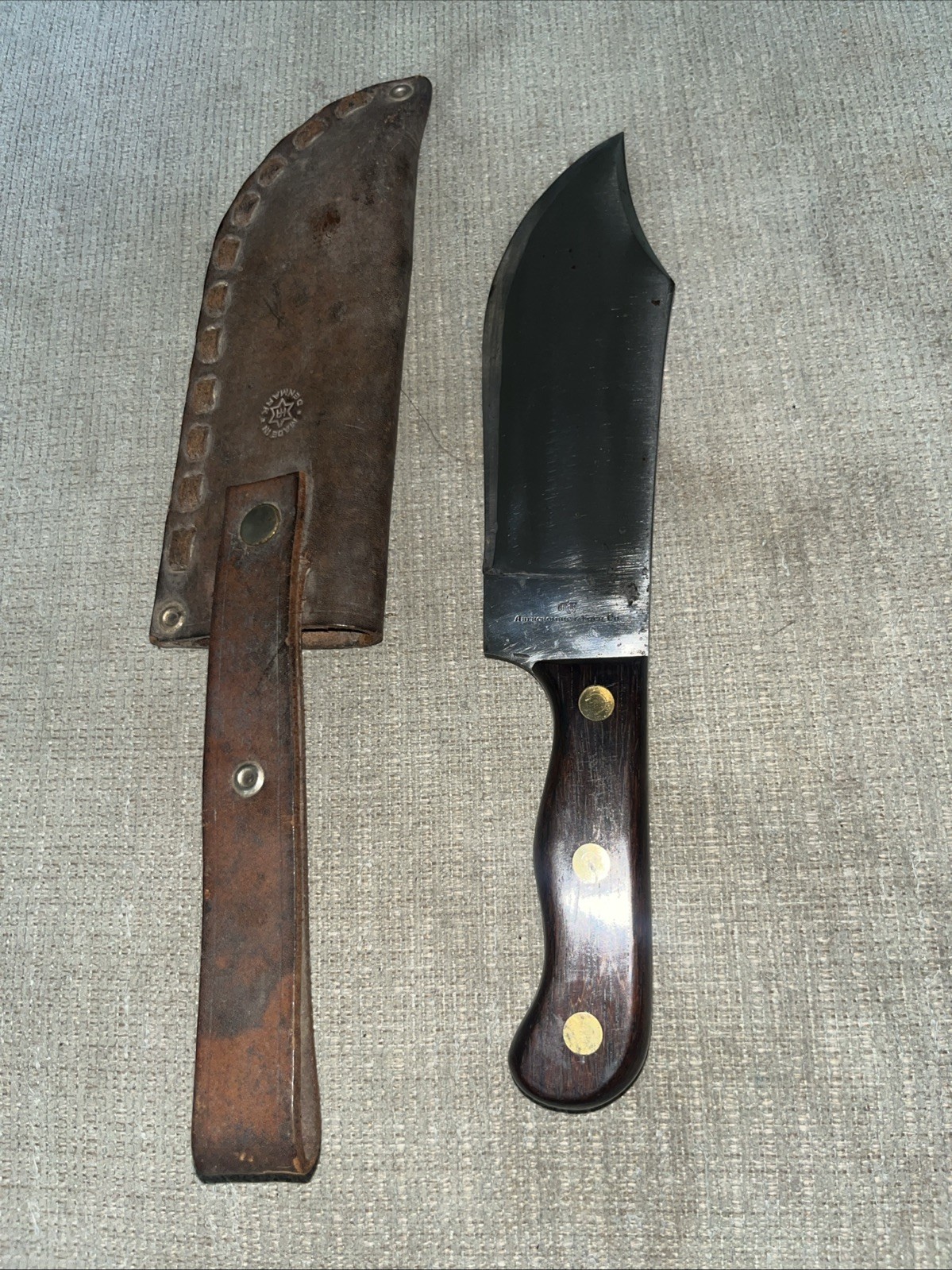 Vtg Abercrombie Fitch By Hans Anderson Denmark Bowie Knife W/sheath