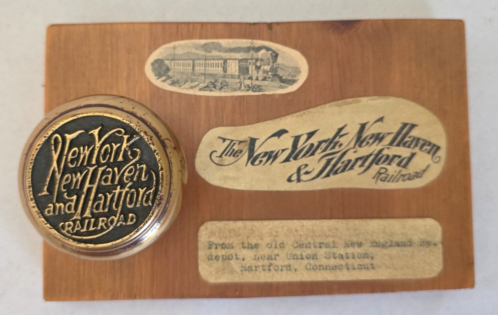 Rare NY, NH, & H New Haven Railroad Union Station Hartford, CT Brass Door Knob