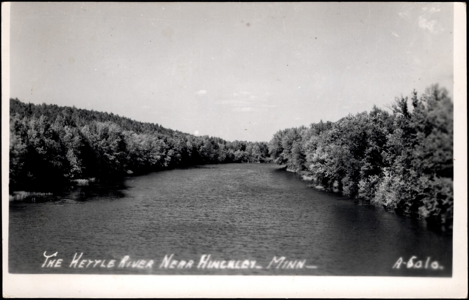 near Hinckley MN The Kettle River RPPC Late 1930s-Mid 1940s Hamilton Photo