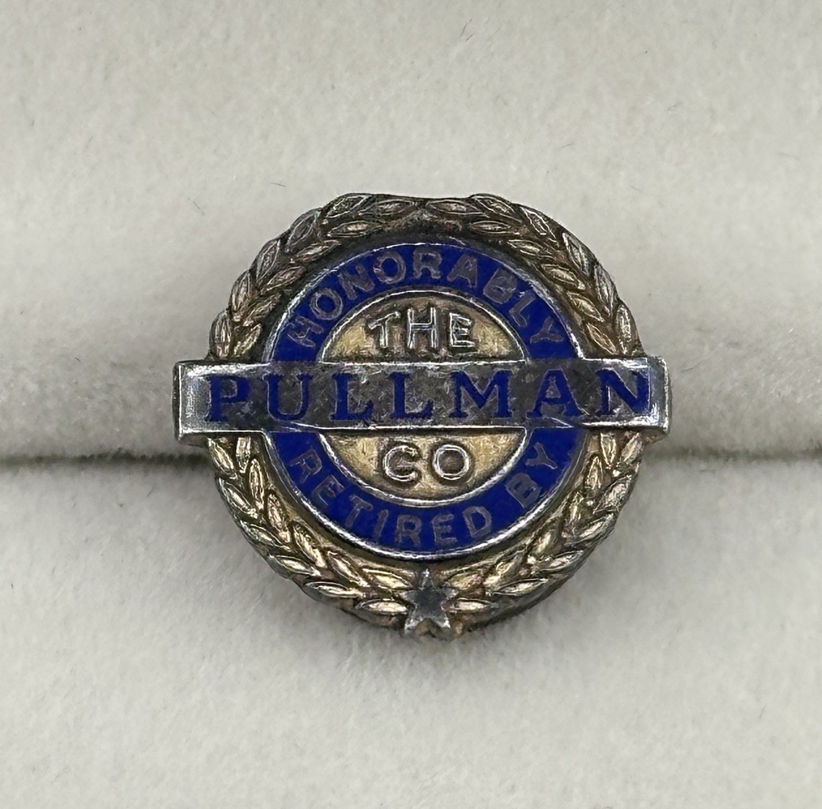 Vintage THE PULLMAN CO. Vermeil Sterling  “Honorable Retired By” Service Pin