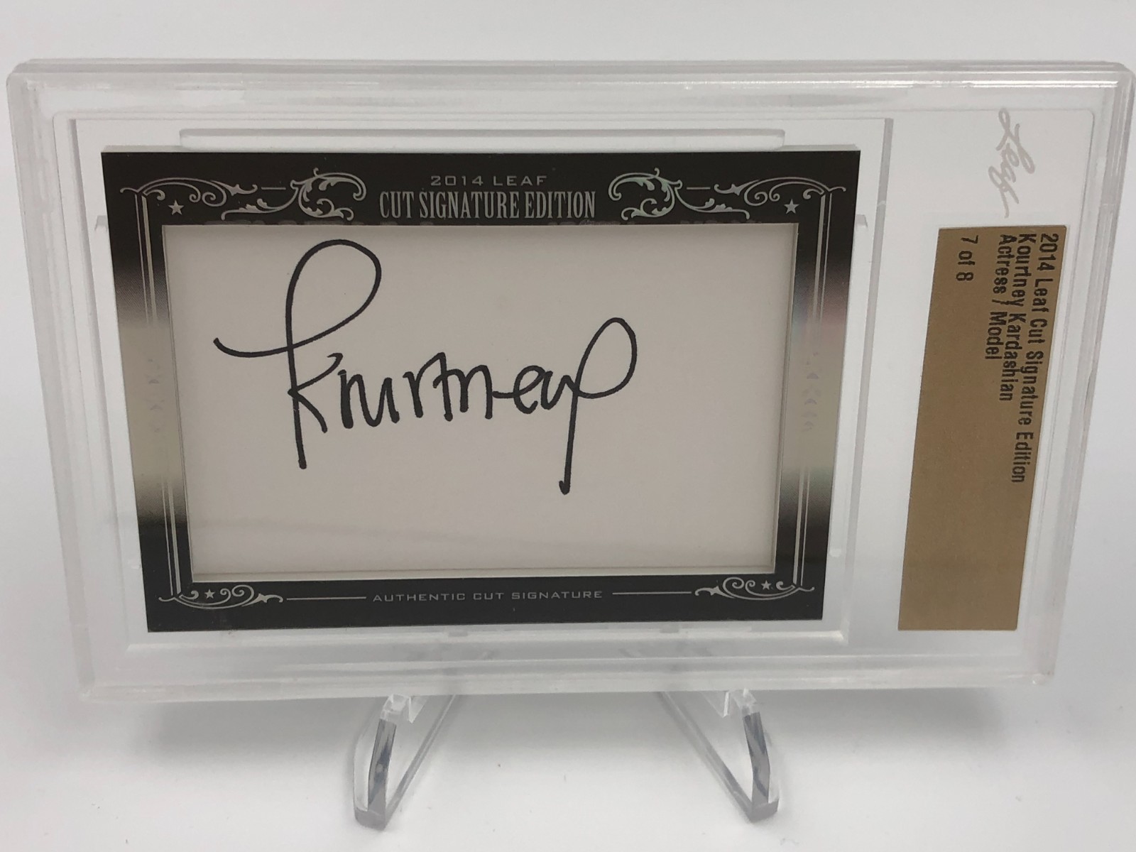 KOURTNEY KARDASHIAN CUT AUTO Card 2014 LEAF Signed RARE 7 of 8 ACTRESS MODEL