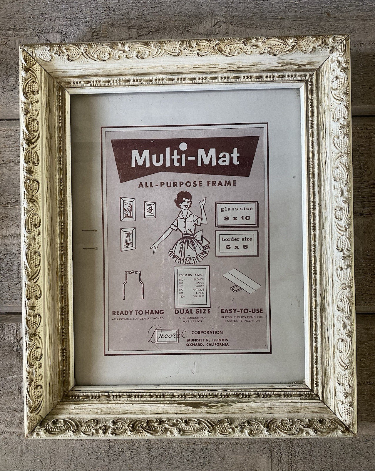 Ornate Multi-Mat All-Purpose Frame Vintage 1950-60 New 8” X 10” Ornate Multi-Mat All-Purpose Frame Vintage 1950-60 New 8” X 10”