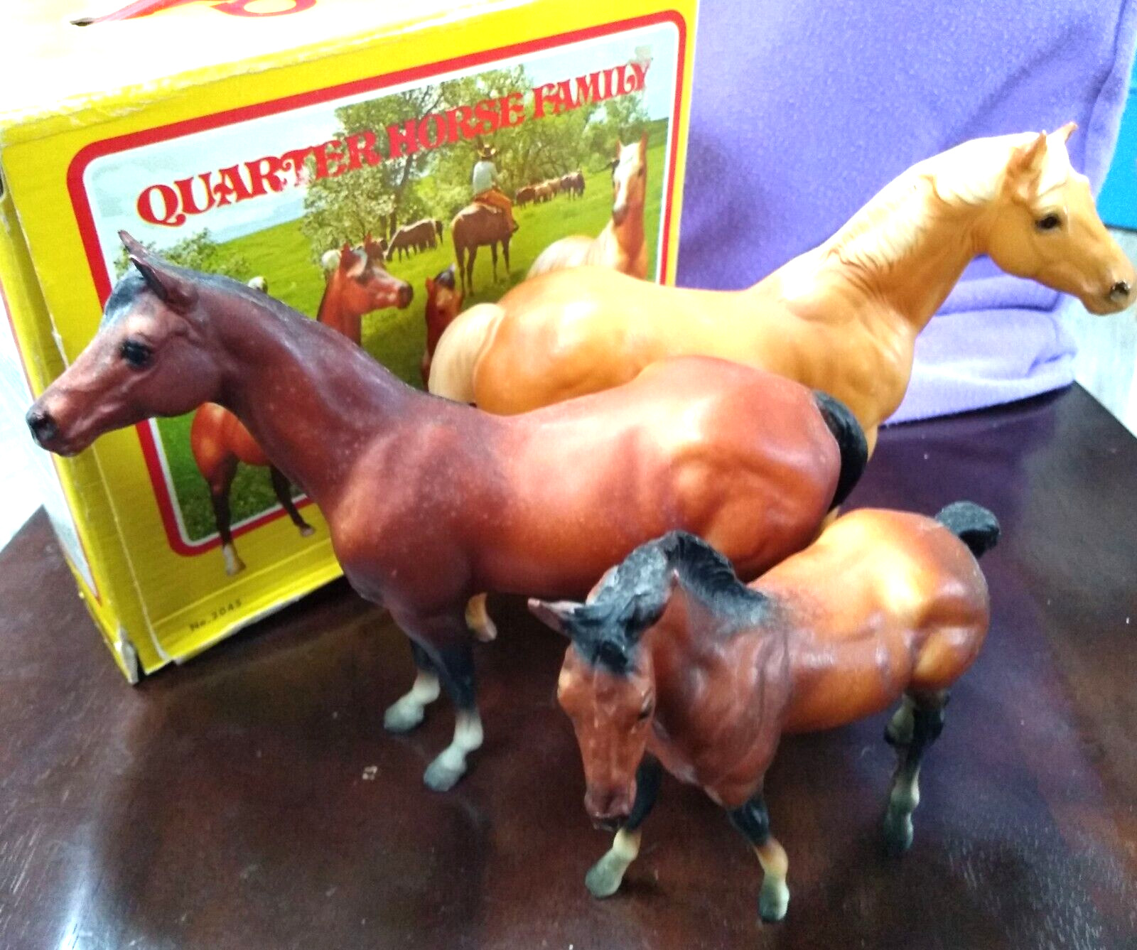BREYER 1988 QUARTER HORSE FAMILY~English Horse Collectors~713259 perfect & box