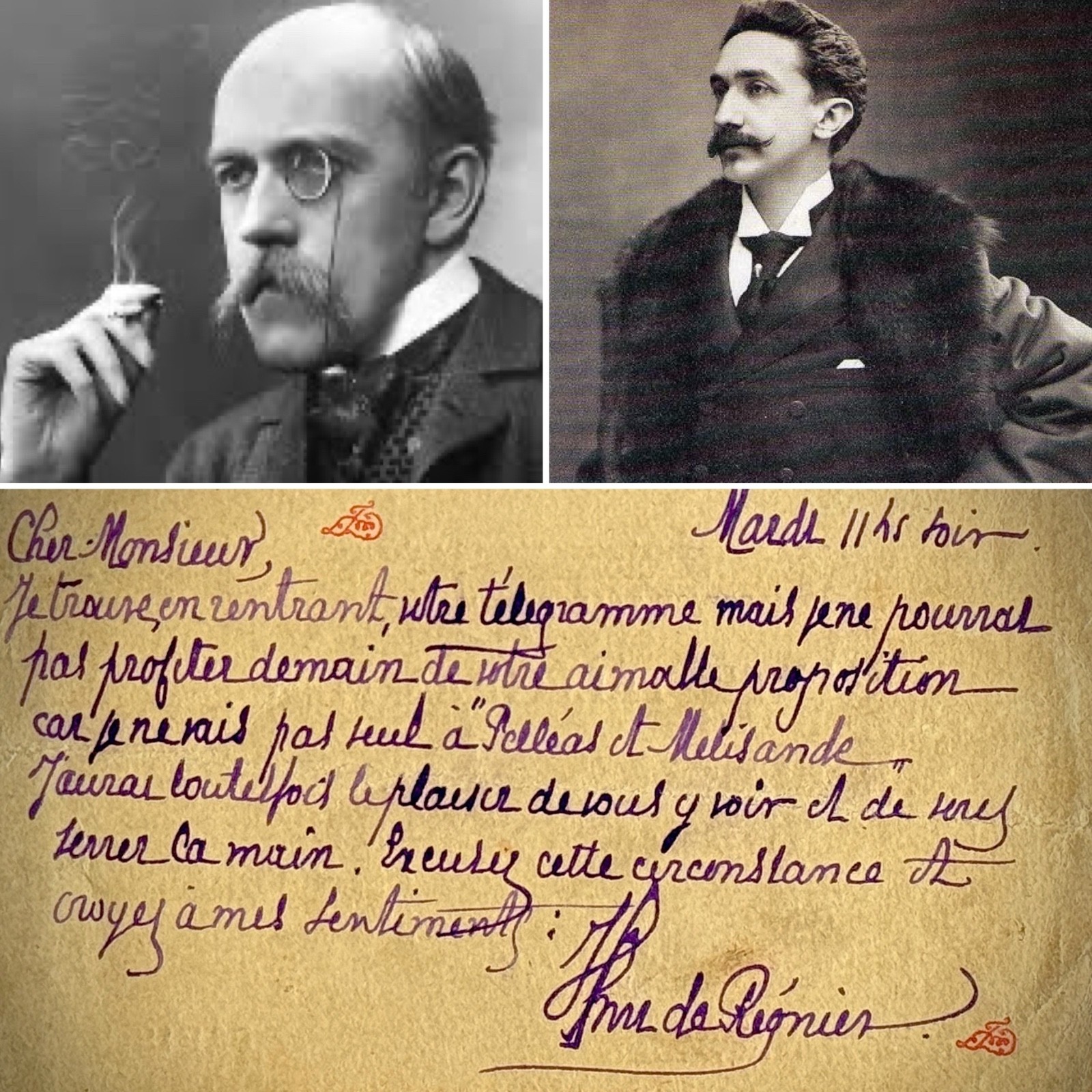 🌓 Henri de Régnier to Robert de Montesquiou Pelléas Mélisande Maeterlinck 1893