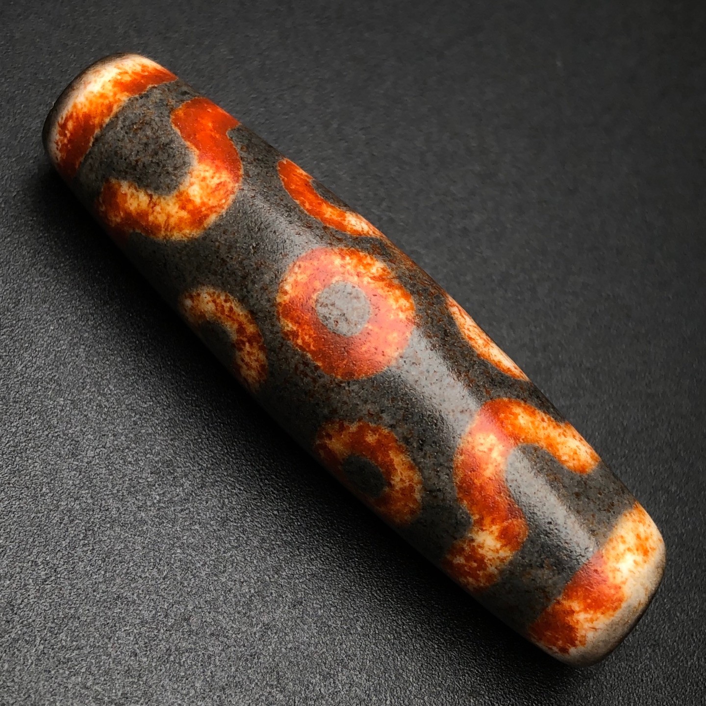 Rare Tibetan Buddhism Agate 7 Eyes Totem Dzi Bead Amulet Necklace Pendant Z3677