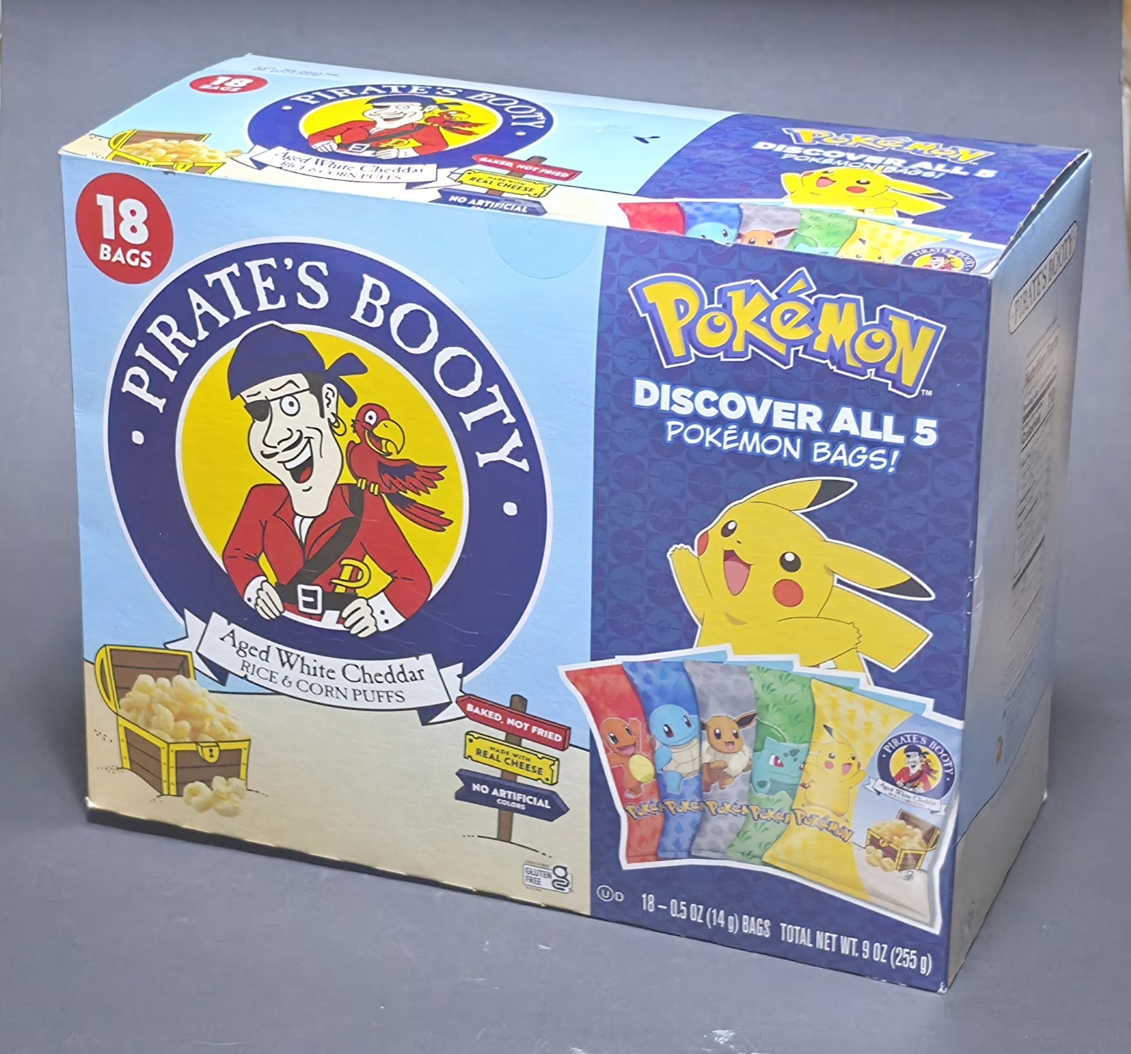 Pokémon Pirate’s Booty Aged White Cheddar Rice & Corn Puffs Limited Edition 18ct