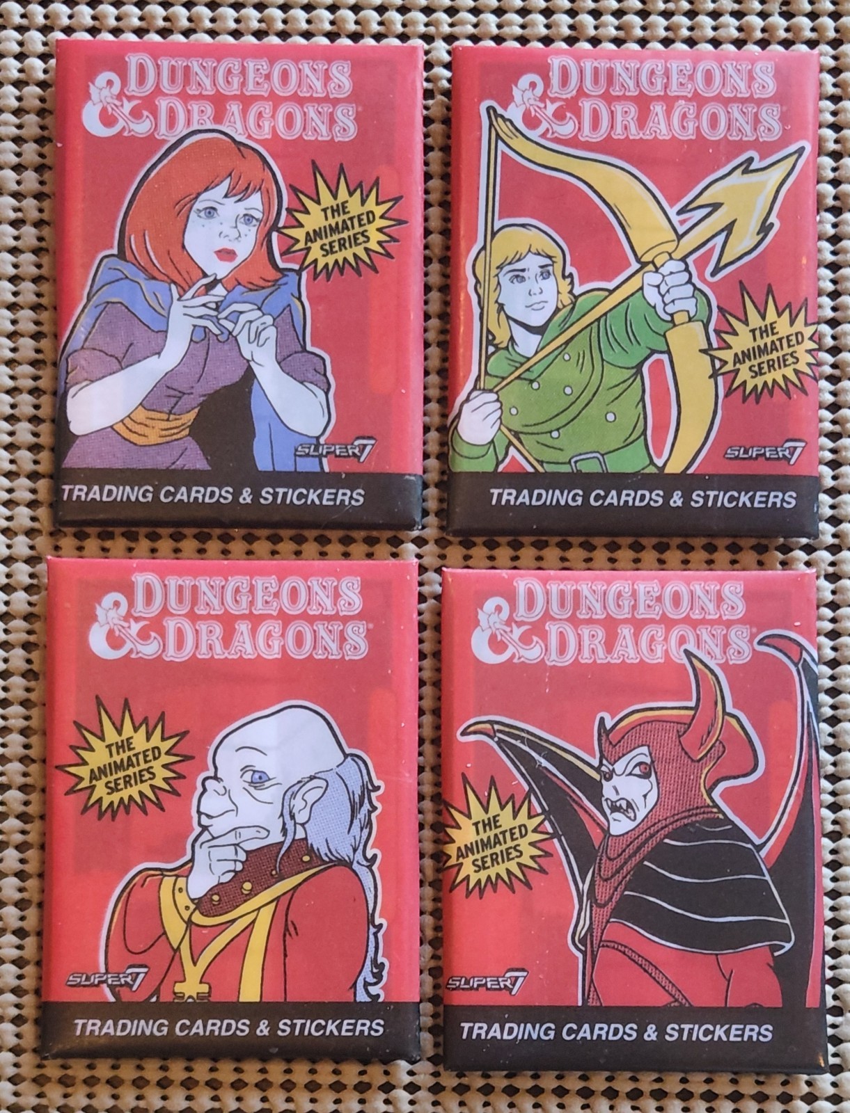 LOT 4 WAX PACKS 2025 DUNGEONS & DRAGONS SUPER7 (UNOPENED/SEALED) ALL VARIANTS SP
