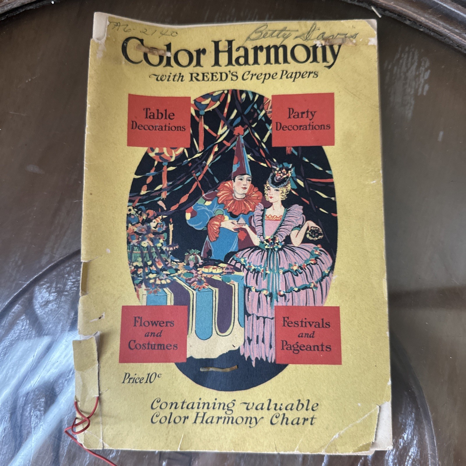 RARE 1925 Color Harmony Reeds Crepe Paper Craft Book Art Deco Flapper Costumes