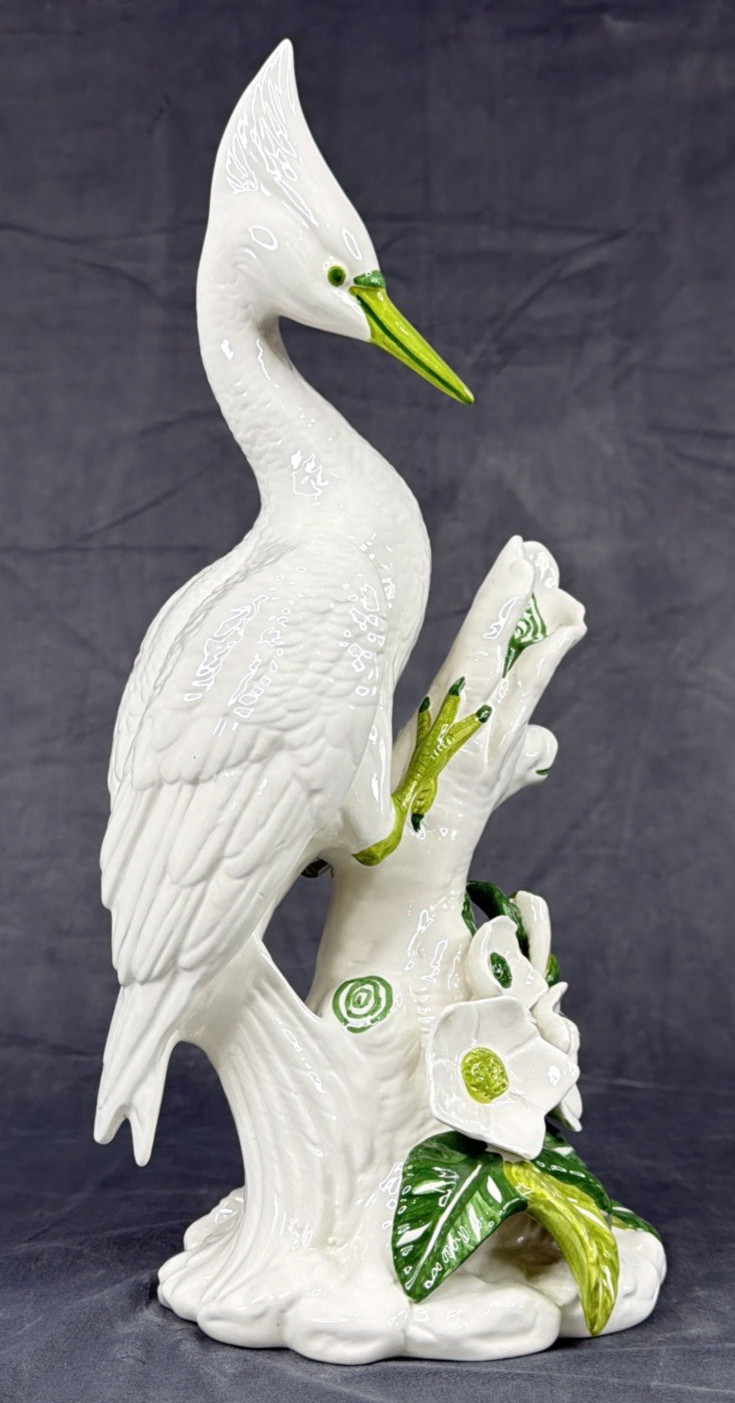 VTG Giovanni Ronzan Italy Glazed Ceramic Woodpecker Statue MCM 16\