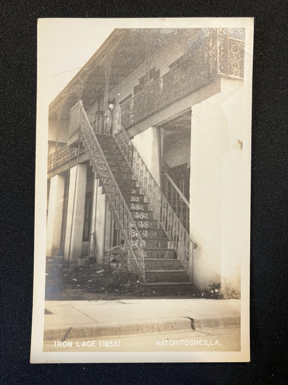Iron Lace (1853) Natchitoches Louisiana Real Photo Postcard Black & White 