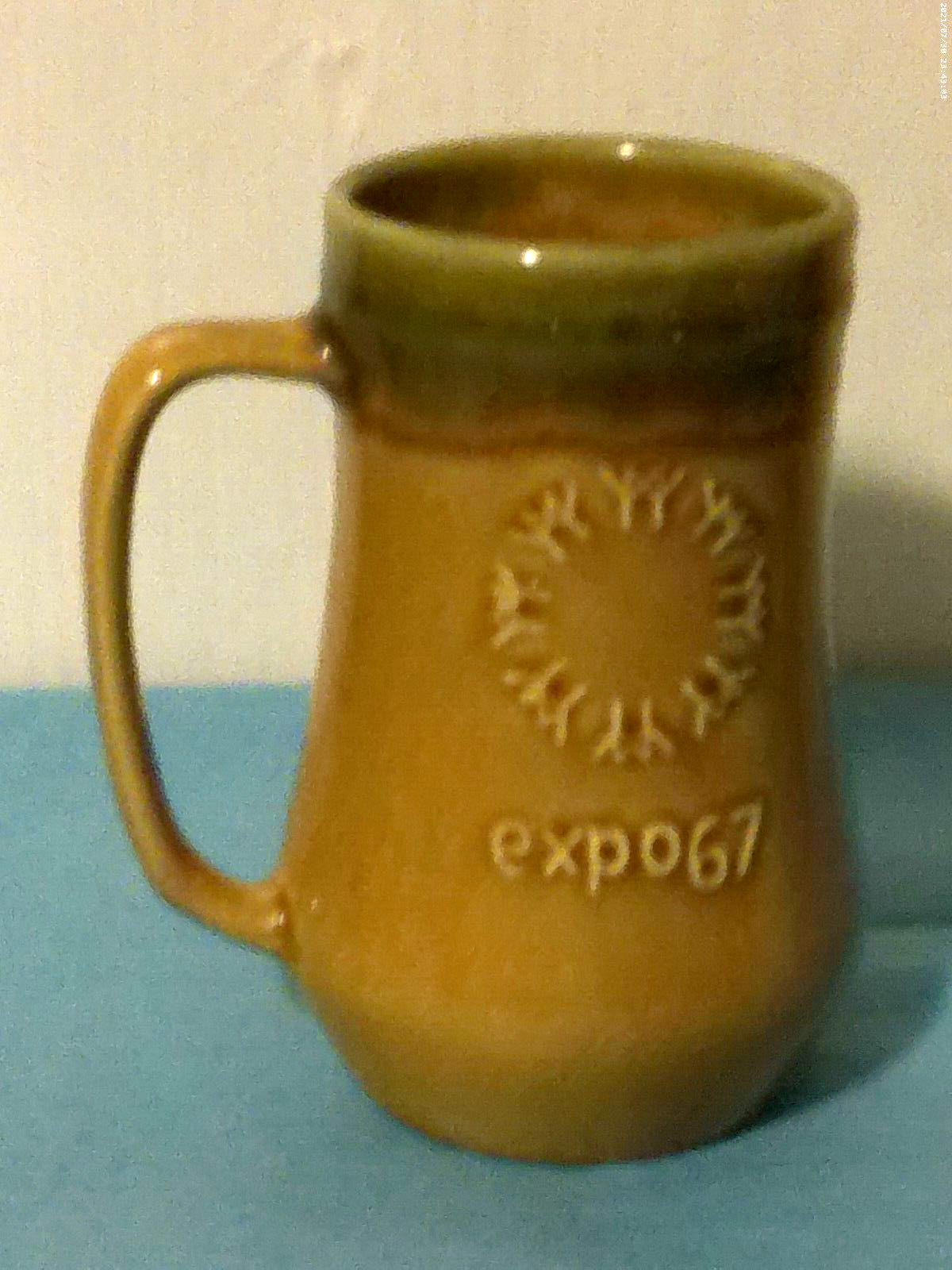 Vintage Expo '67  Pottery  Glazed Ceramic Mug Cup Stein #183  Montreal Canada