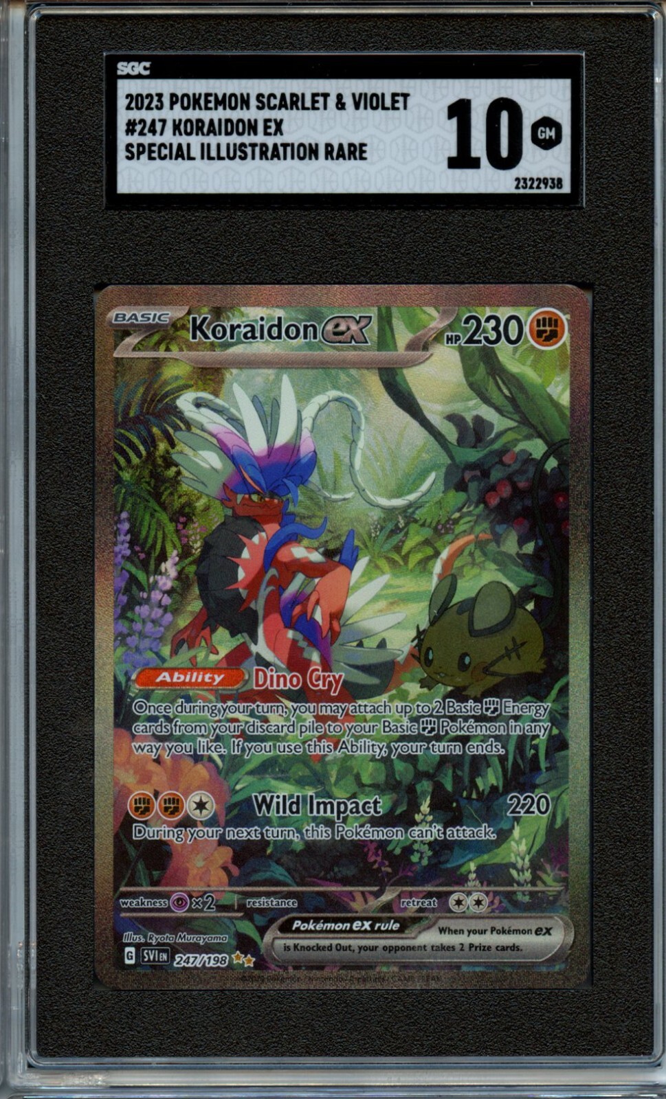 2023 Pokemon Koraidon EX Special Illustration Rare SGC 10