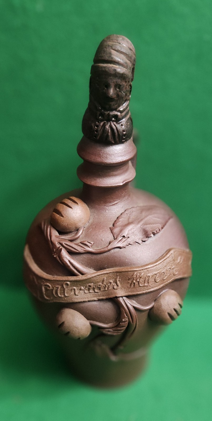 Vintage Trouville Calvados French Earthenware Figural Brandy Liquor Bottle 8\
