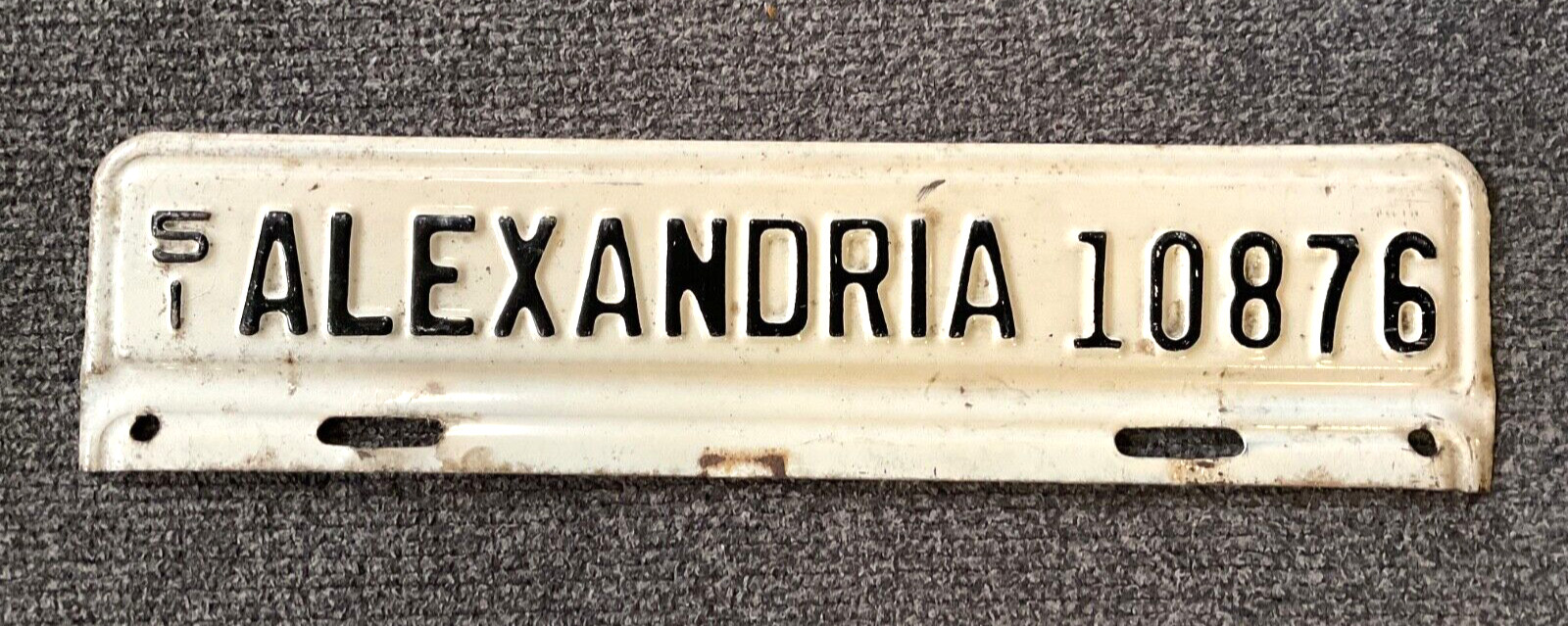 RARE 1951 ALEXANDRIA VIRGINIA License Plate TOPPER ORIGINAL PAINT RARE 1951 ALEXANDRIA VIRGINIA License Plate TOPPER ORIGINAL PAINT