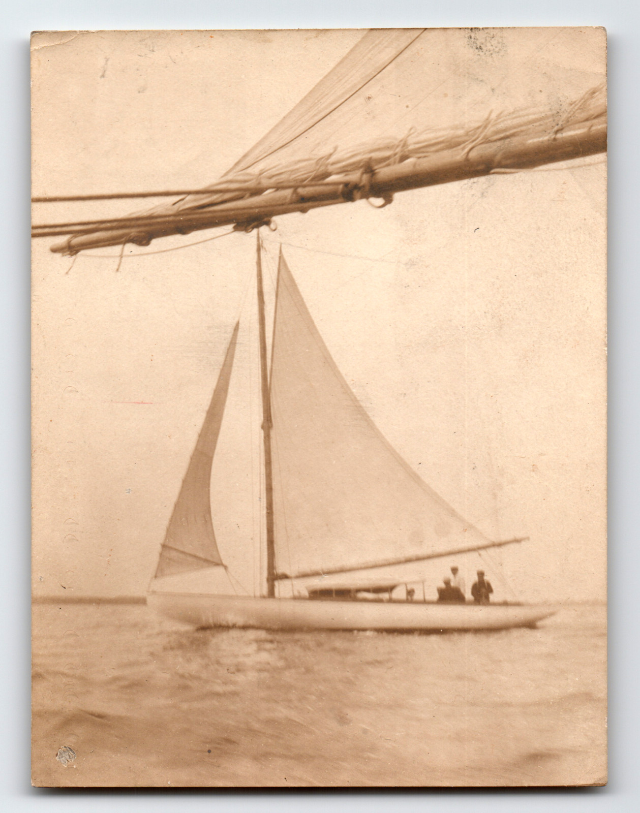Photo Sailboat Out At Sea Yacht Sailing Vintage c1900 Photo Sailboat Out At Sea Yacht Sailing Vintage c1900