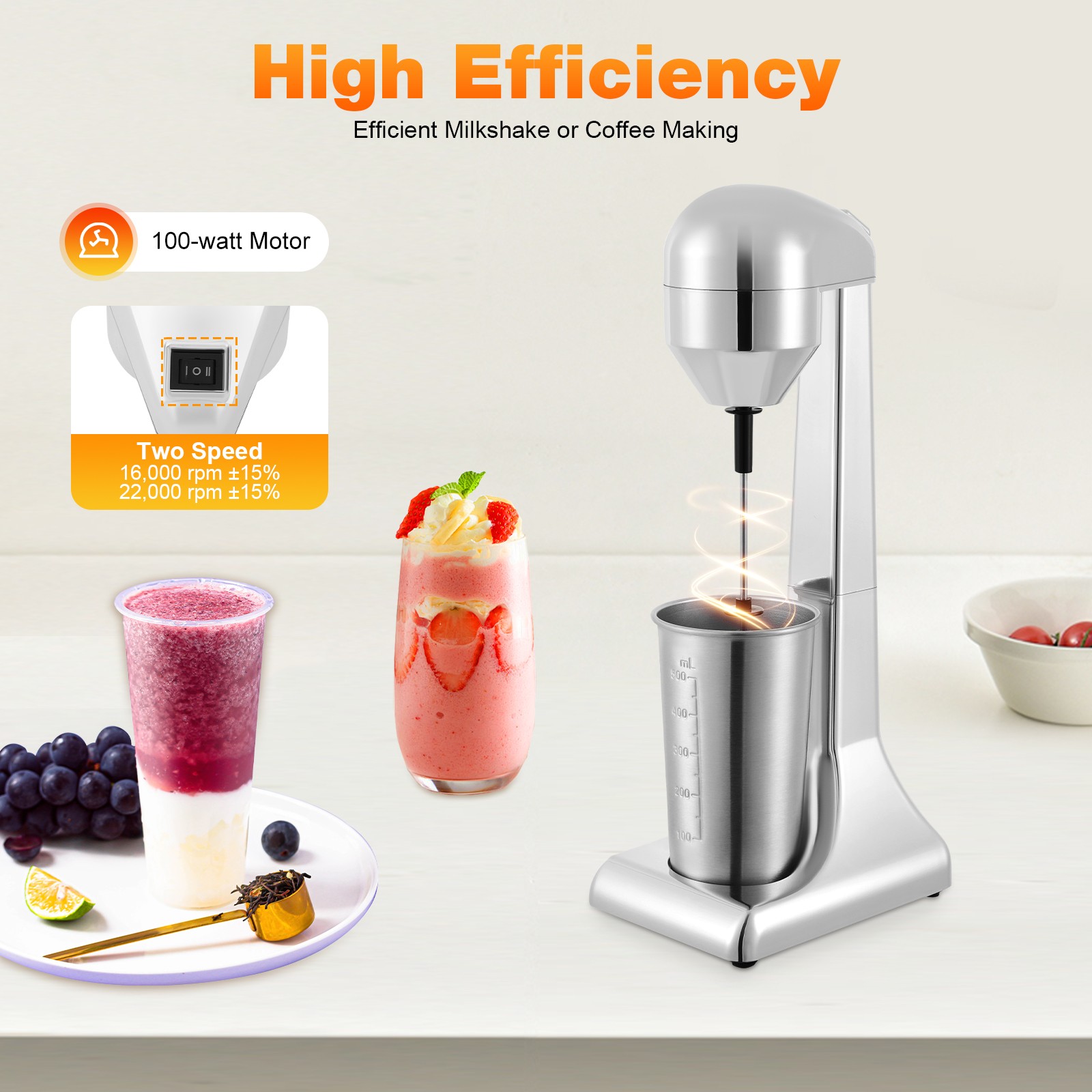 Commercial Electric Milk Shaker Maker Drink Mixer Smoothie Milk Shake Machine
