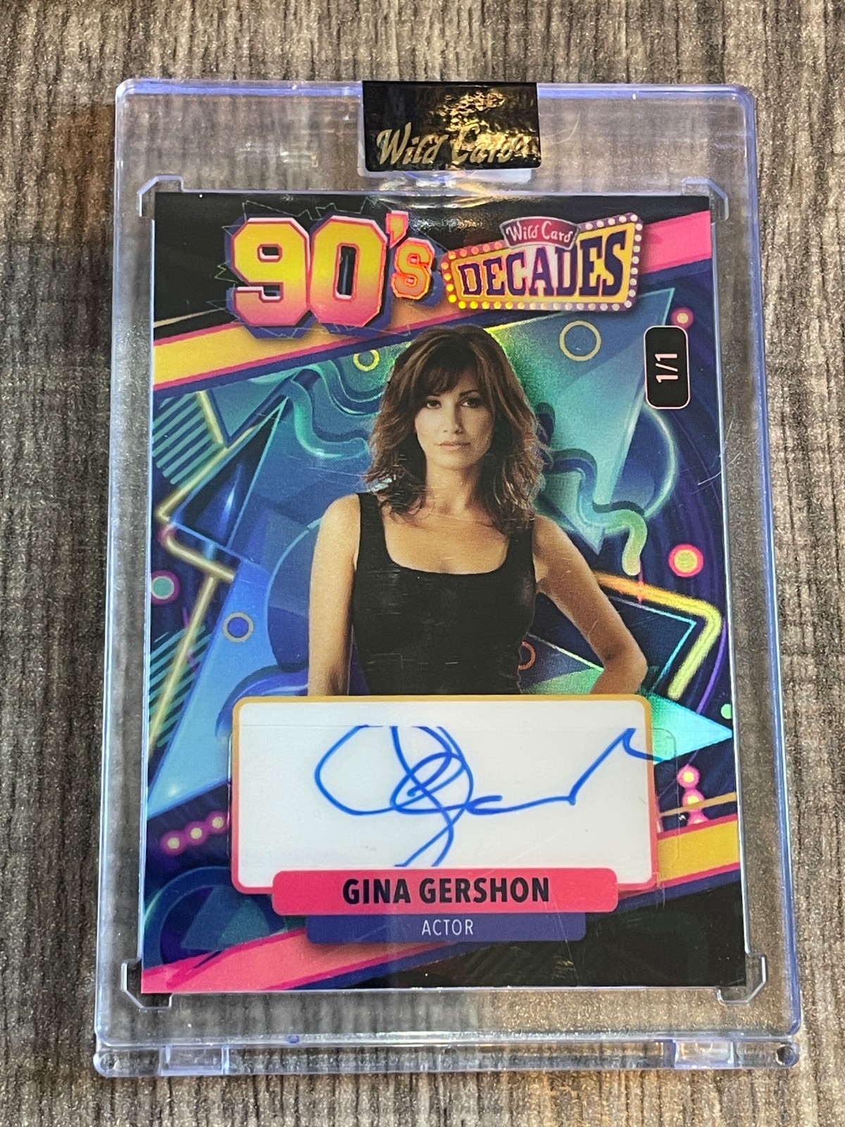 Wild Card 2026 90s Decades II Gina Gershon Auto 1/1 Card Bound Cocktail Showgirl