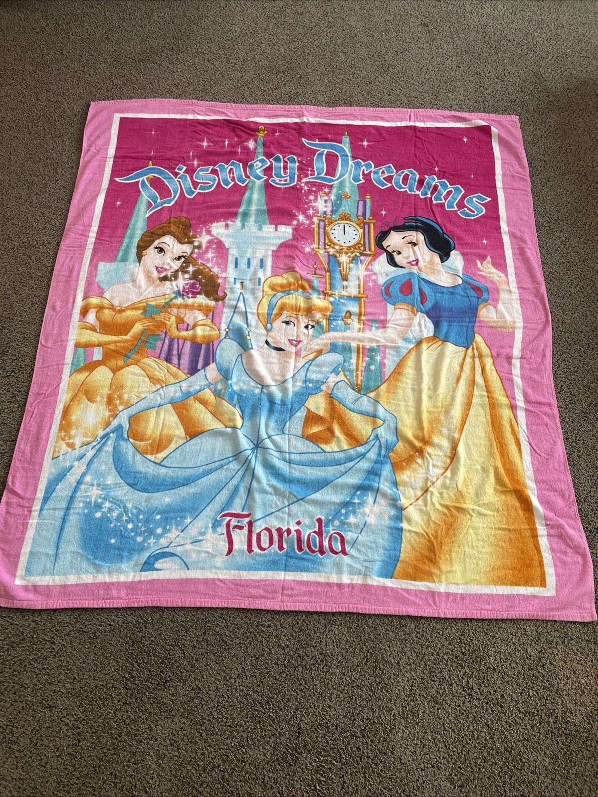Disney Beach Towel - Princess Disney Dreams Florida