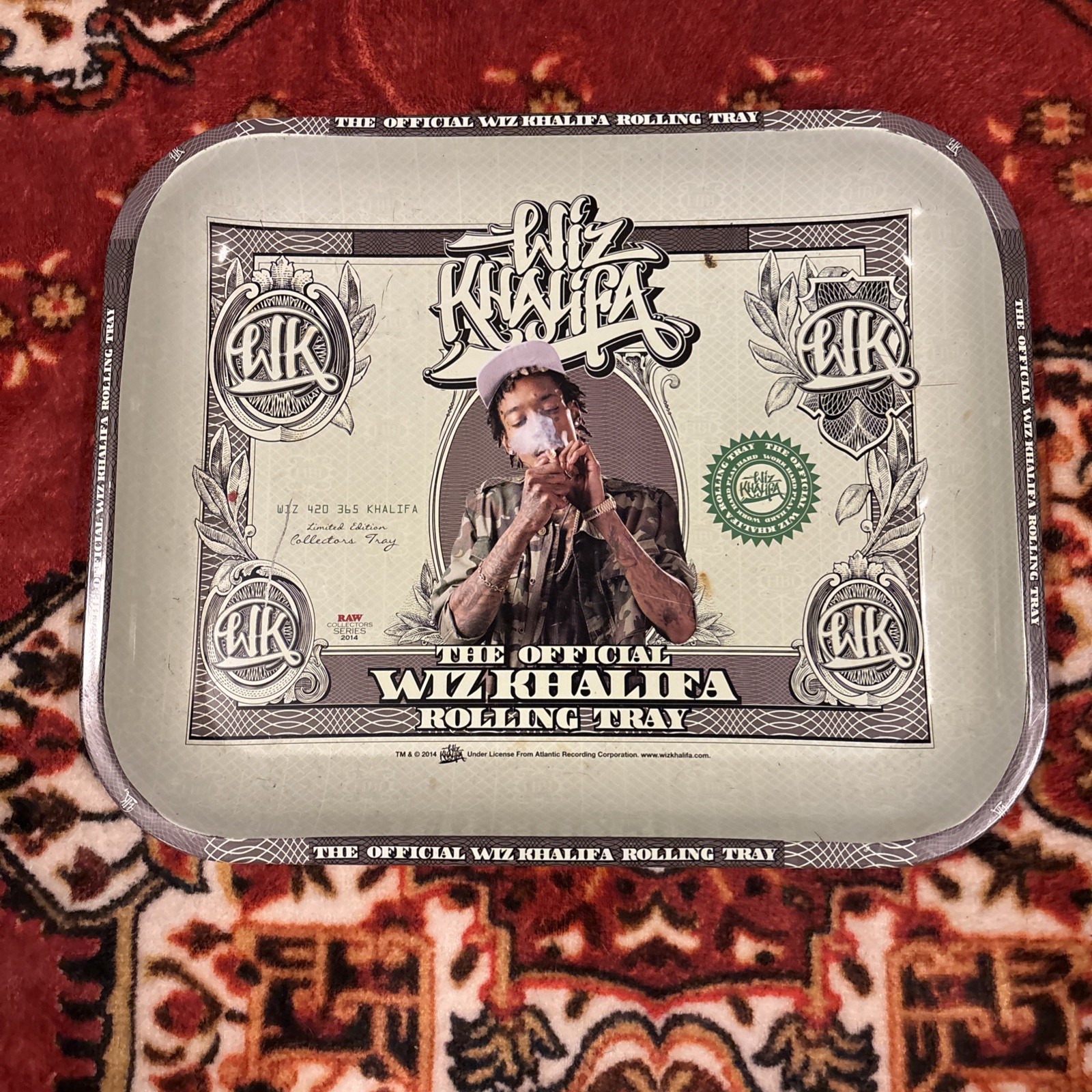 Rare Wiz Khalifa and RAW limited-edition collectors rolling tray (2014)