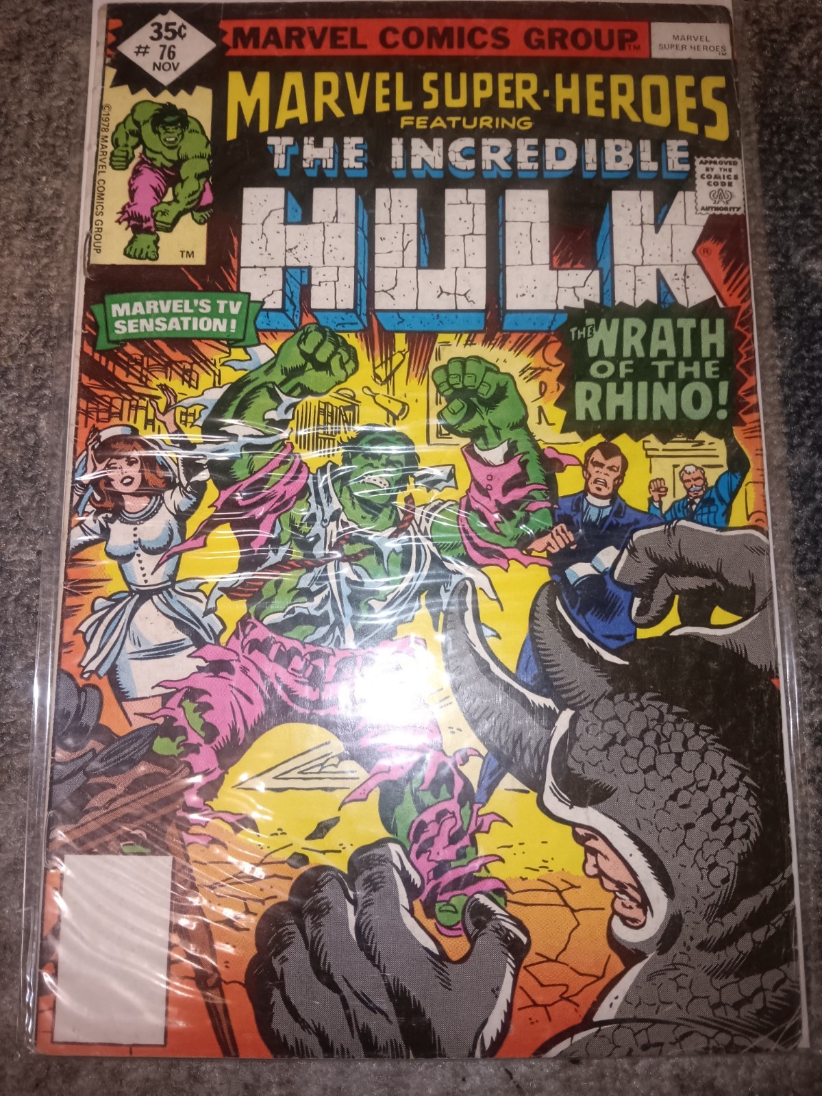 The Incredible Hulk #124 (Marvel Comics February 1970) Bagged And Boarded 