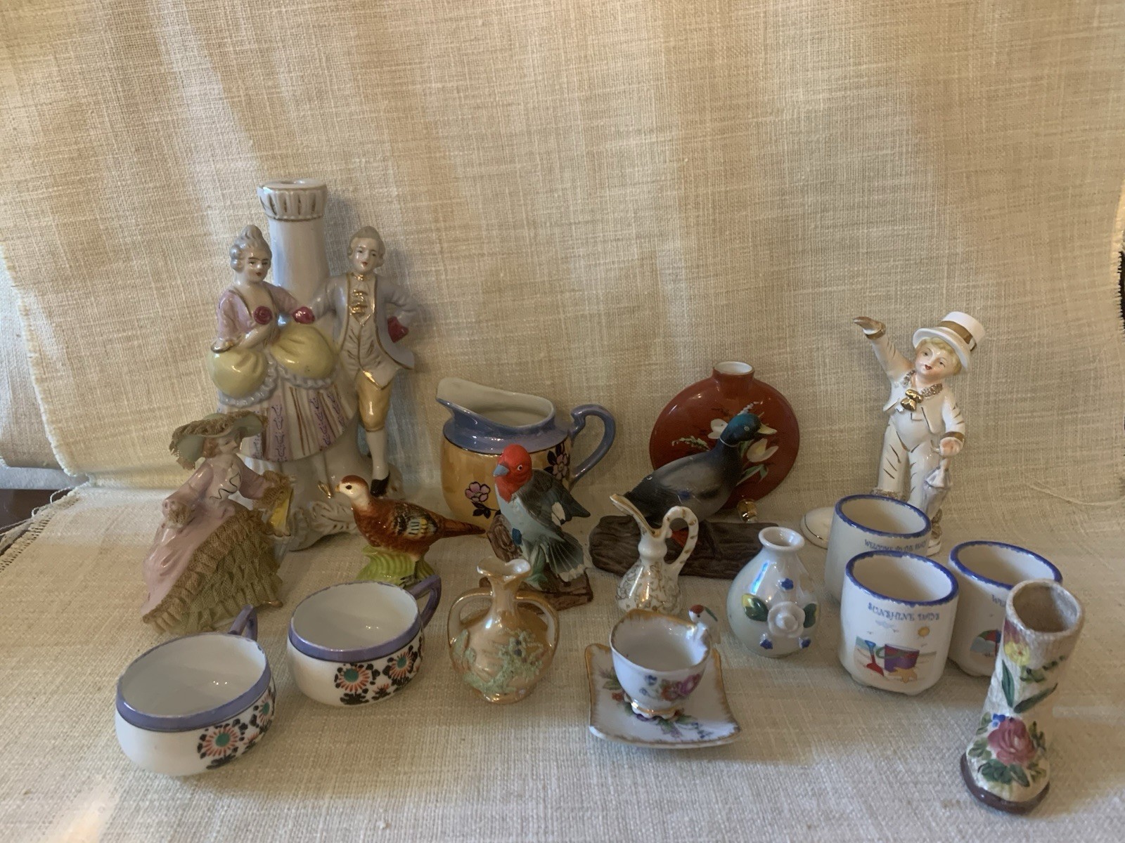 Vintage Porcelain Miniature  Lot Japan 19 Assorted  Pieces