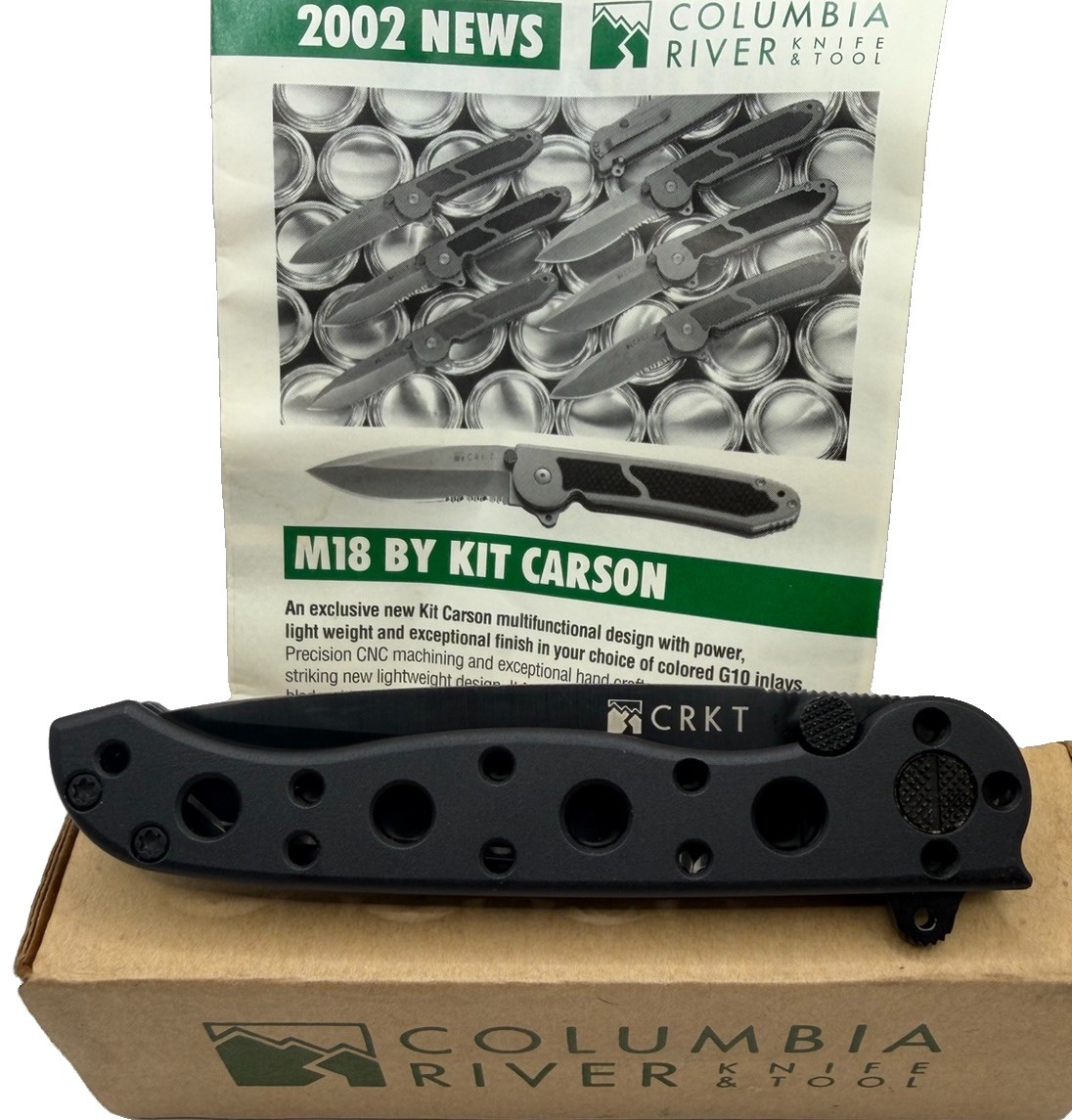 CRKT M16-10K Kit Carson Compact Tanto Folding Knife Vintage NOS Discontinued