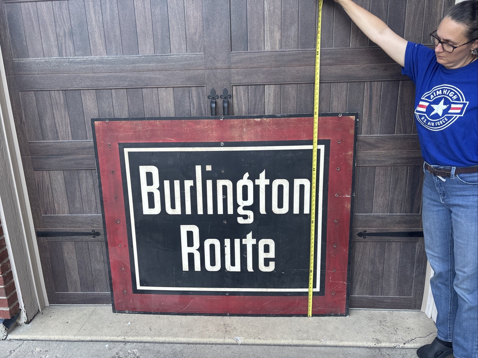 Original Vintage CB&Q Burlington Route Railroad Boxcar Sign (57.75 Original Vintage CB&Q Burlington Route Railroad Boxcar Sign (57.75