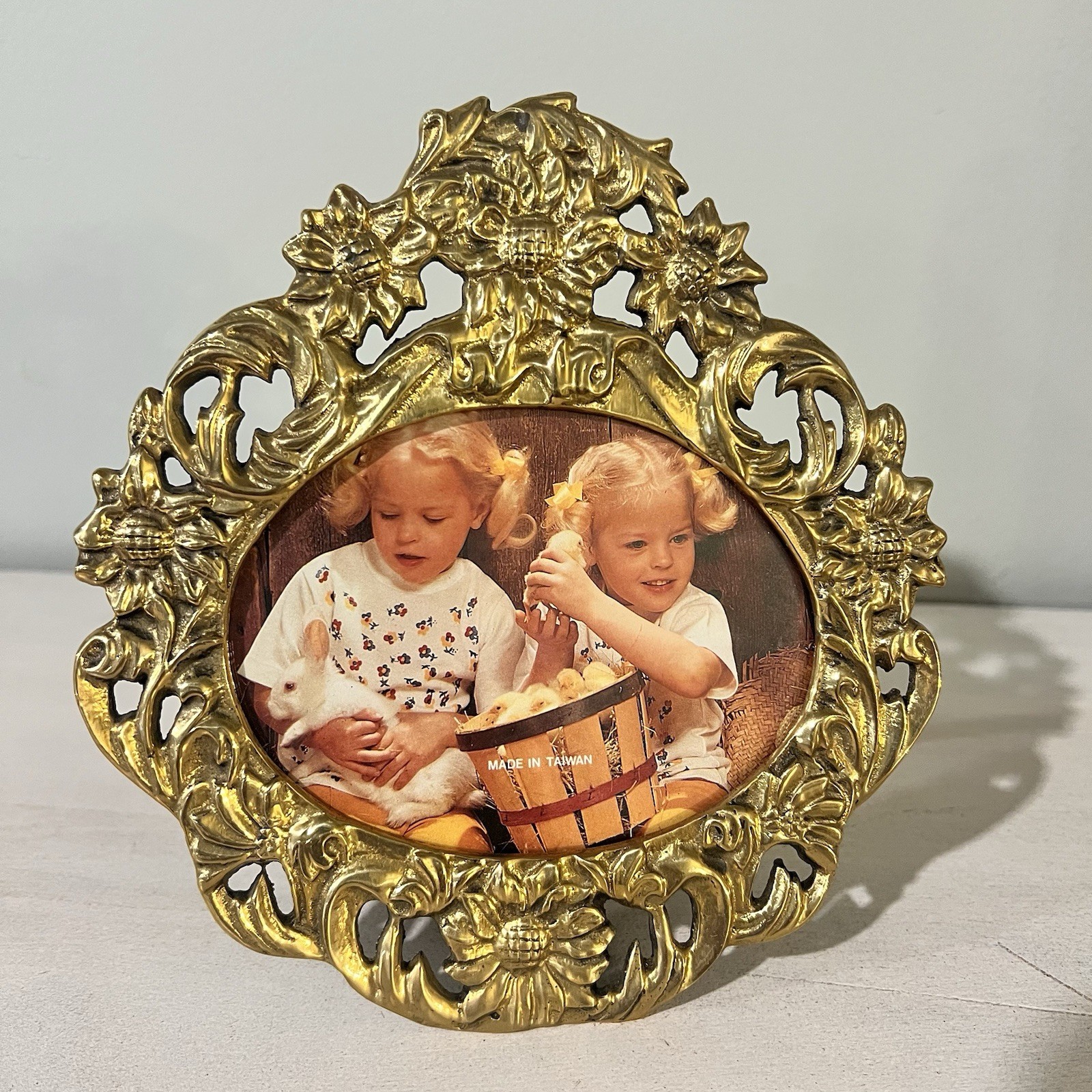 Vintage 1970s Solid Brass Ornate 7