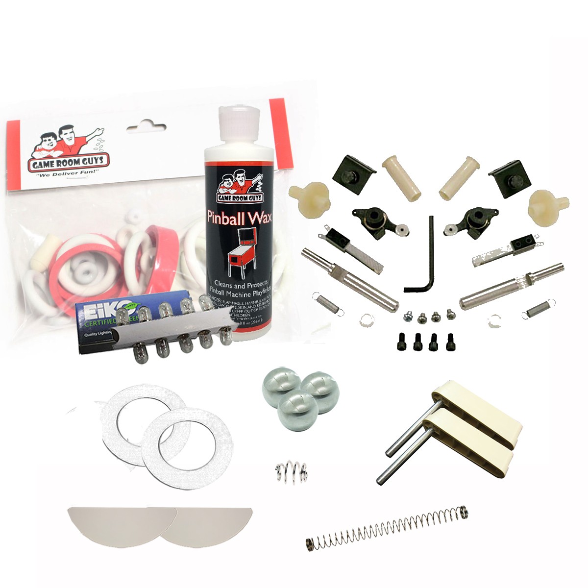 1982 Bally Mr. and Mrs. Pacman Pinball White Premium Maintenance Kit