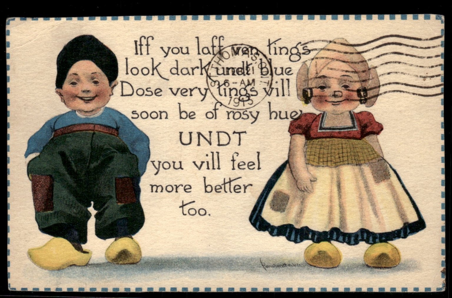 1913 Dutch Children Postcard Henriette Willebeek Le Mair Saginaw MI Posted 1913 Dutch Children Postcard Henriette Willebeek Le Mair Saginaw MI Posted