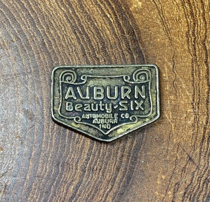 Antique 1919-1923 Auburn Beauty-Six Radiator Grille Badge Emblem Auto Nameplate
