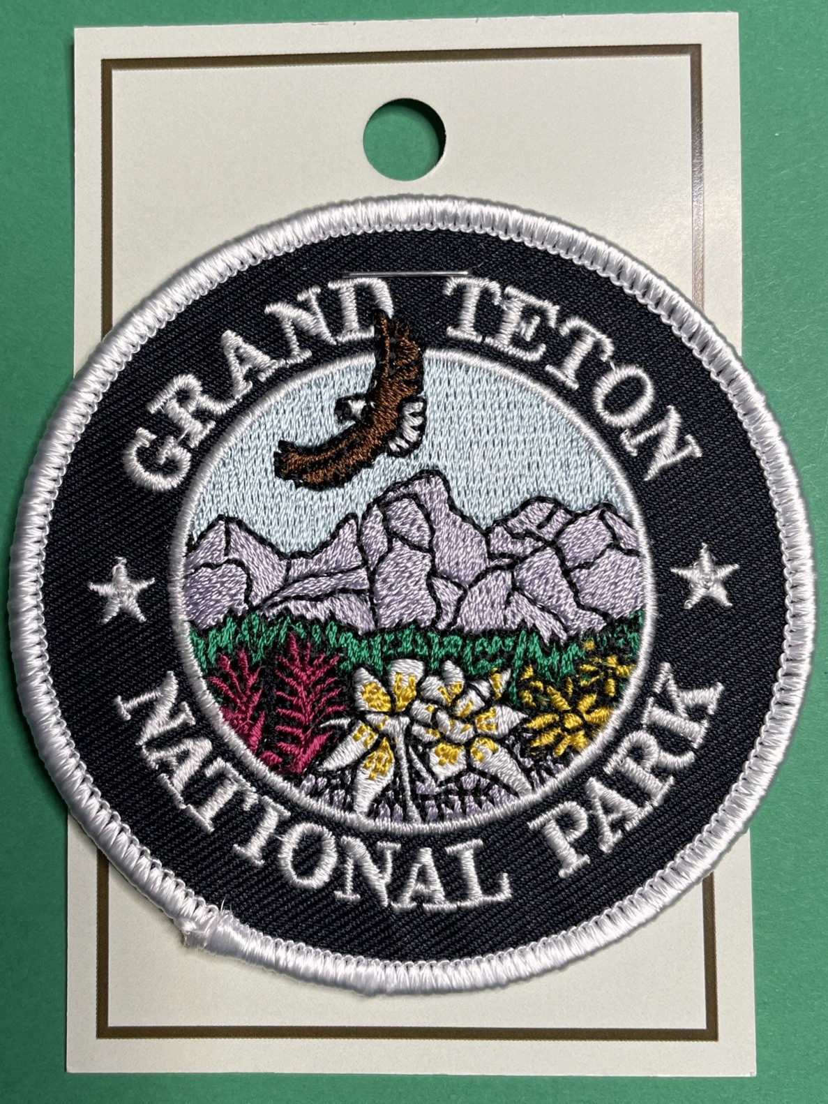 NEW UNUSED 3” GRAND TETON NATIONAL PARK WYOMING TRAVEL SOUVENIR PATCH-TS11