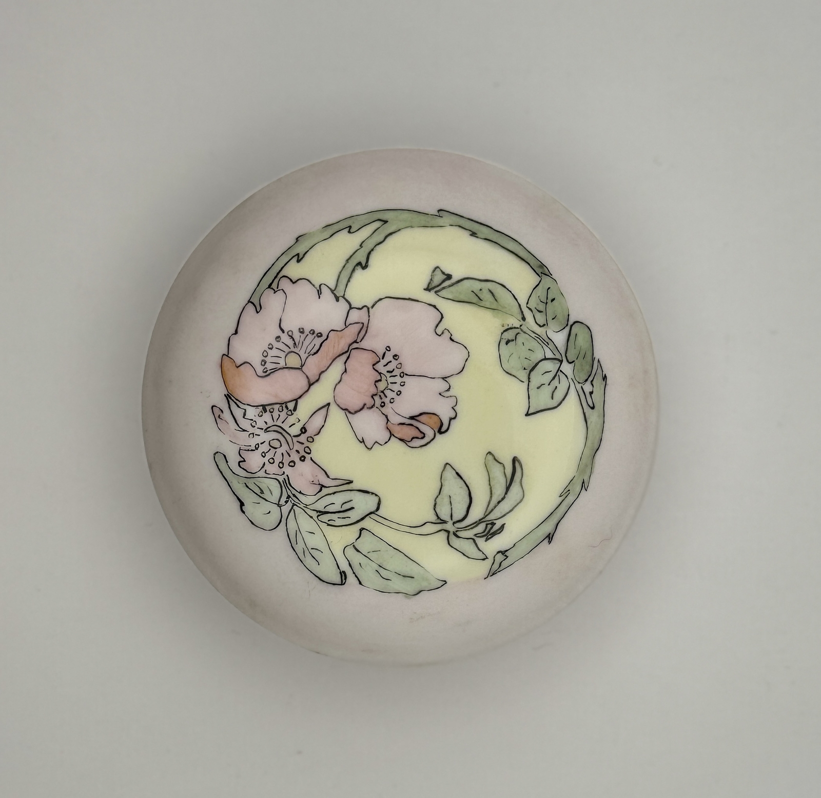 M.Z. Austria Trinket Box Floral Design Signed by Emma R. Salisbury Antique