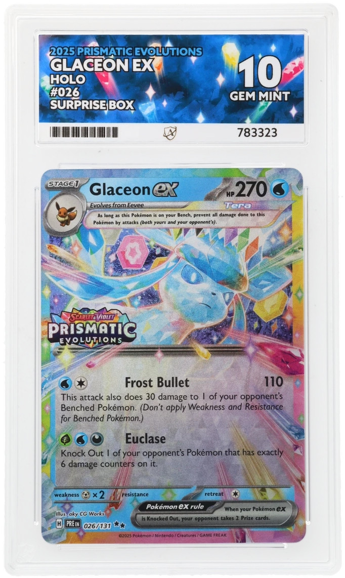 ACE 10 Pokemon Glaceon ex 026/131 Prismatic Evolutions Perfect Subs