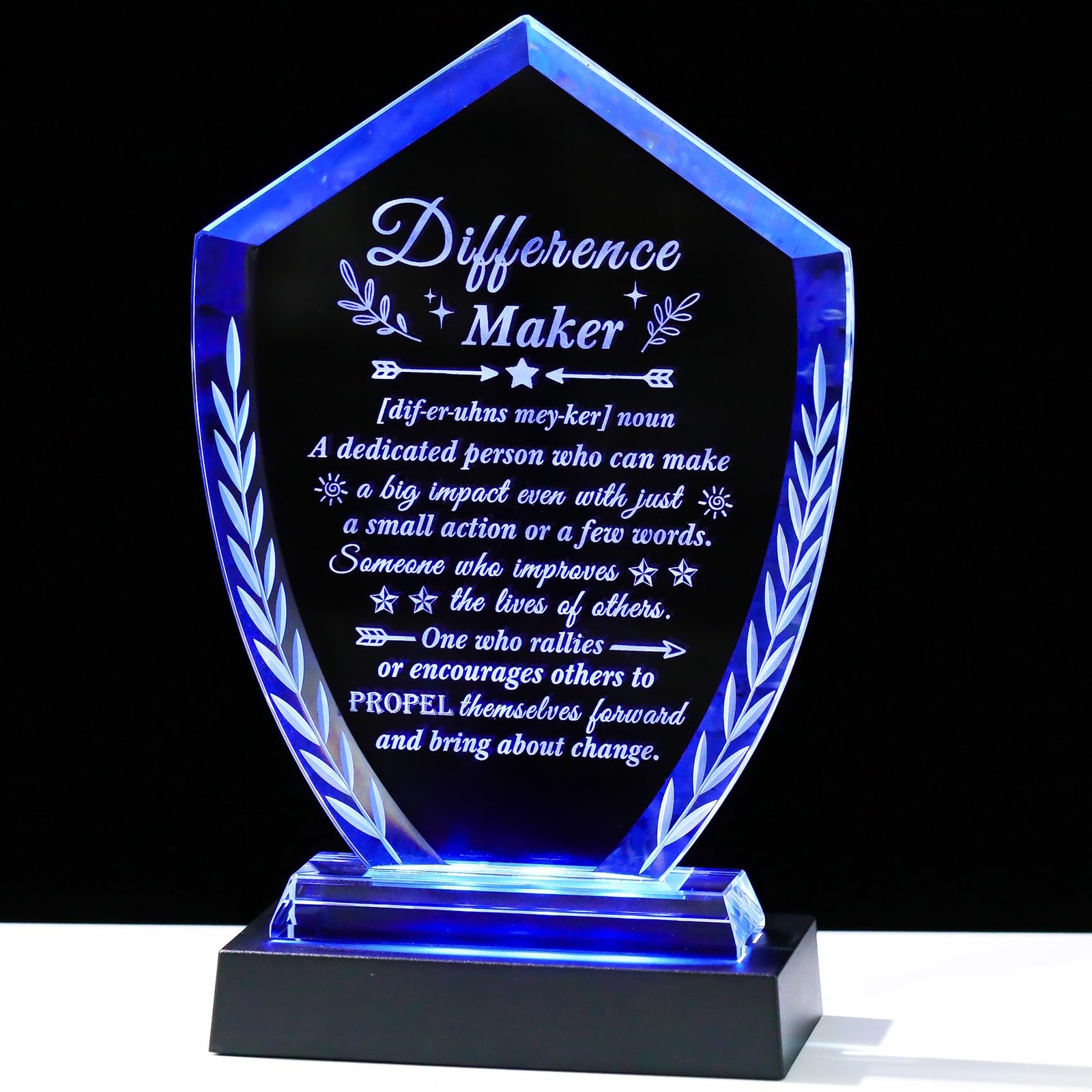 Movdyka Difference Maker Appreciation Crystal Plaque