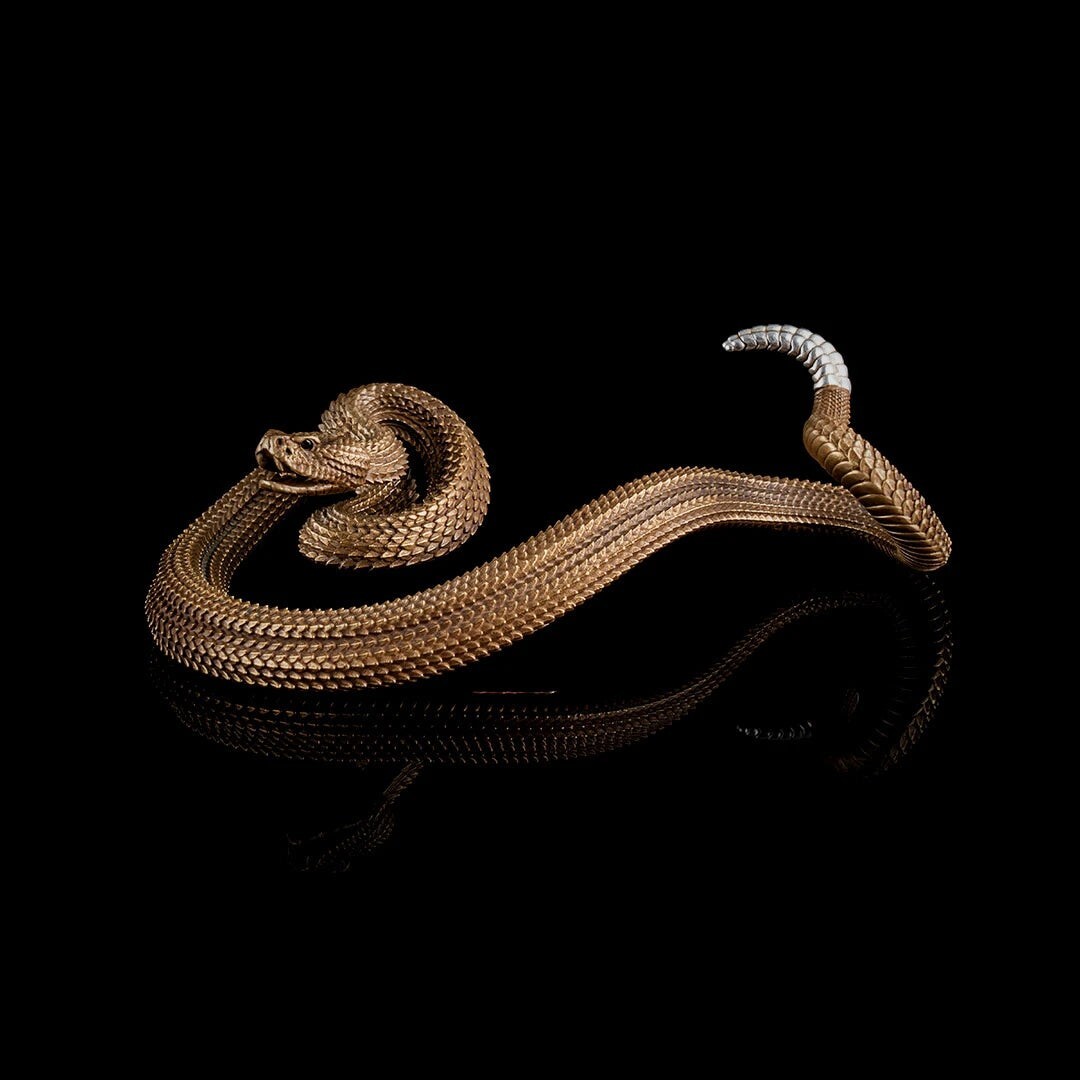 Brass Rattlesnake Pen Holder, Desk Decor, Gifts for Snake Lovers Brass Rattlesnake Pen Holder, Desk Decor, Gifts for Snake Lovers