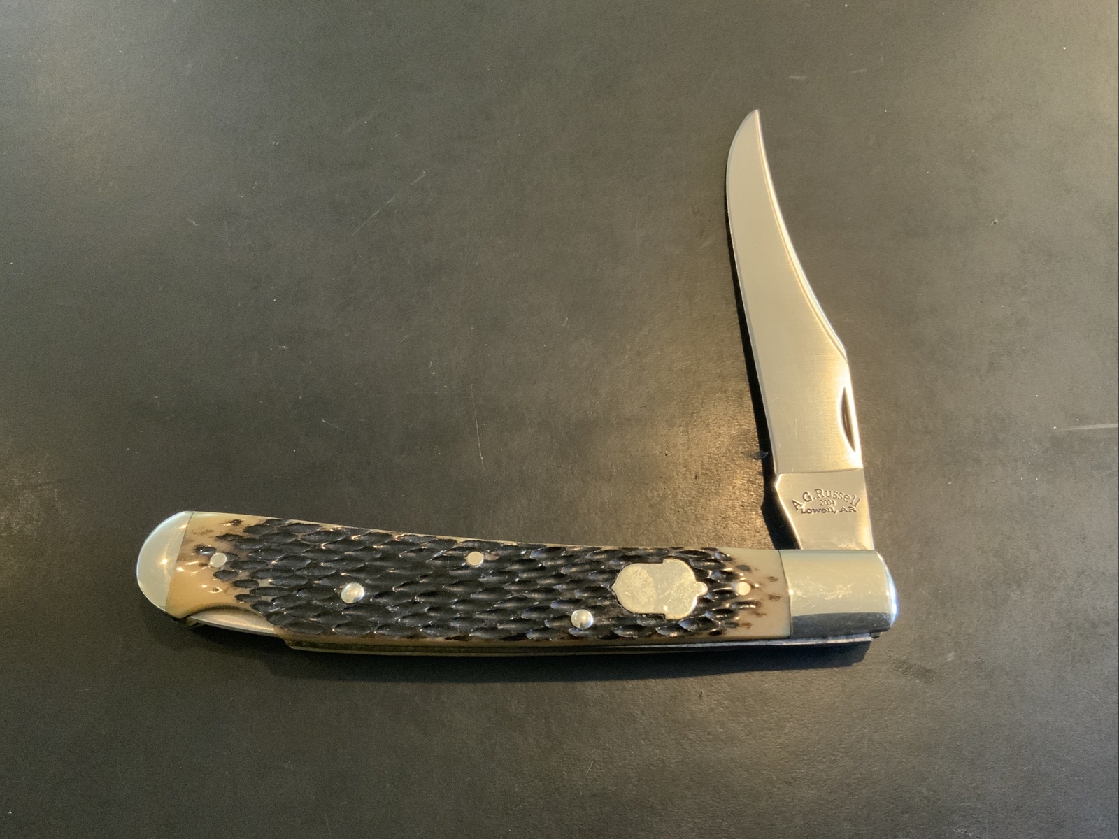 2004 AG Russell Acorn Shield Lock Back Pocket Knife 154cm Very Clean
