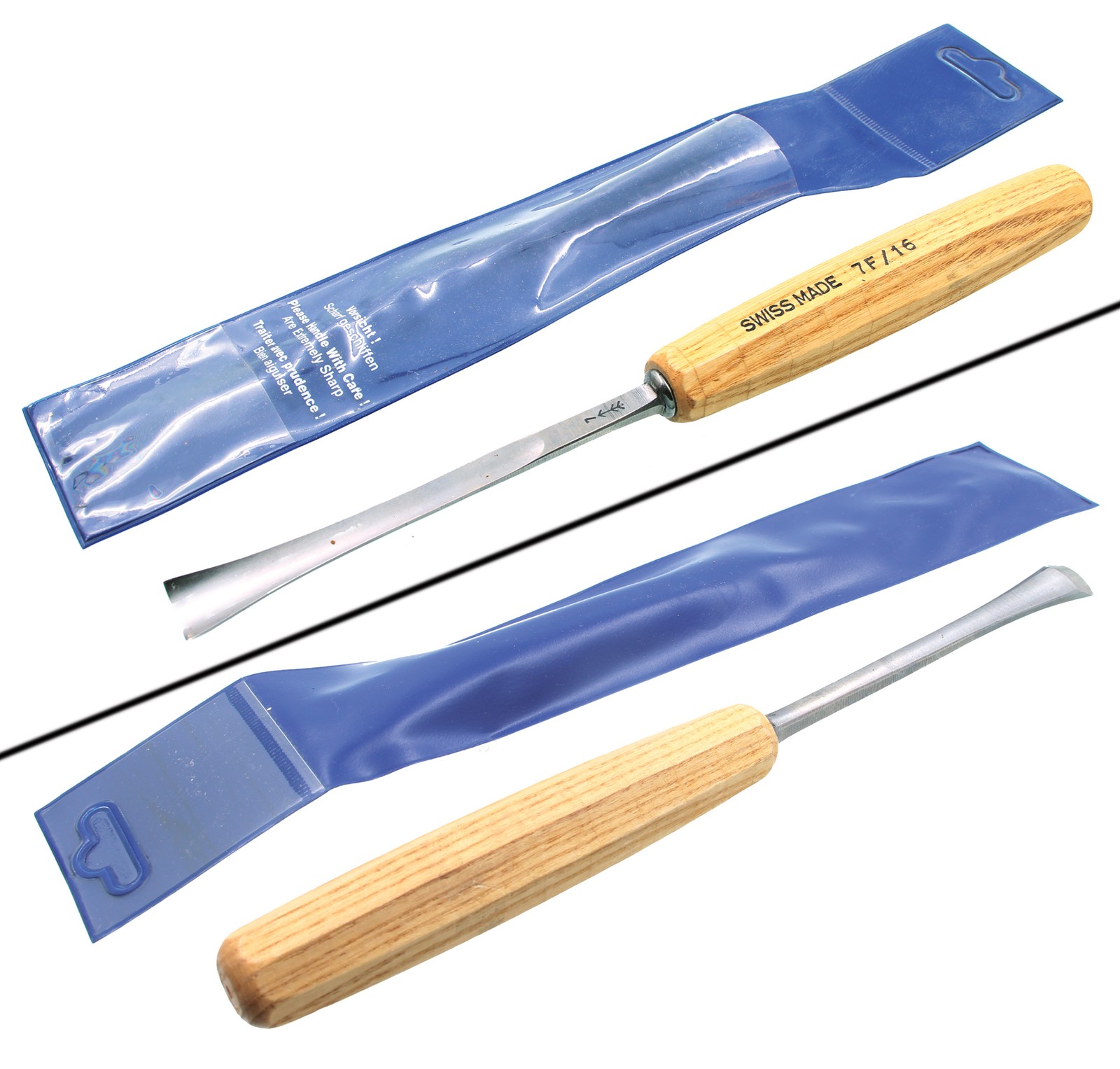Founder\'s Grade Pfeil Swiss Made No. 7F Sweep 16mm Fishtail Gouge - mjdtoolparts