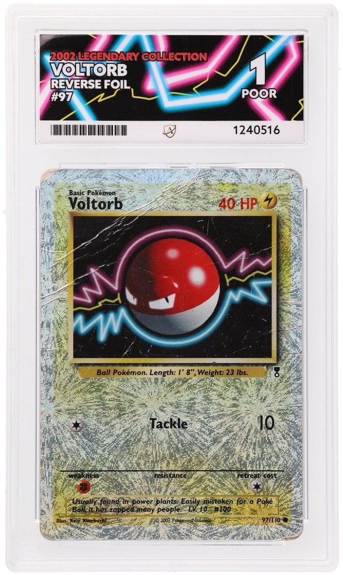 Pokémon TCG Voltorb 97/110 Legendary Collection Reverse Foil Vintage 2002 Ace 1