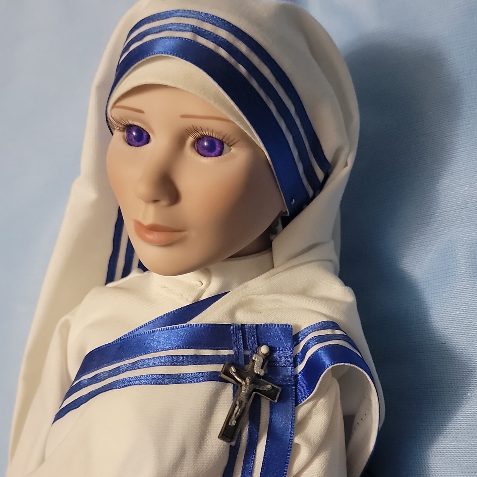 Blessings Nun Doll 19” Missionary Of Charity New With Tags. Stand not included.