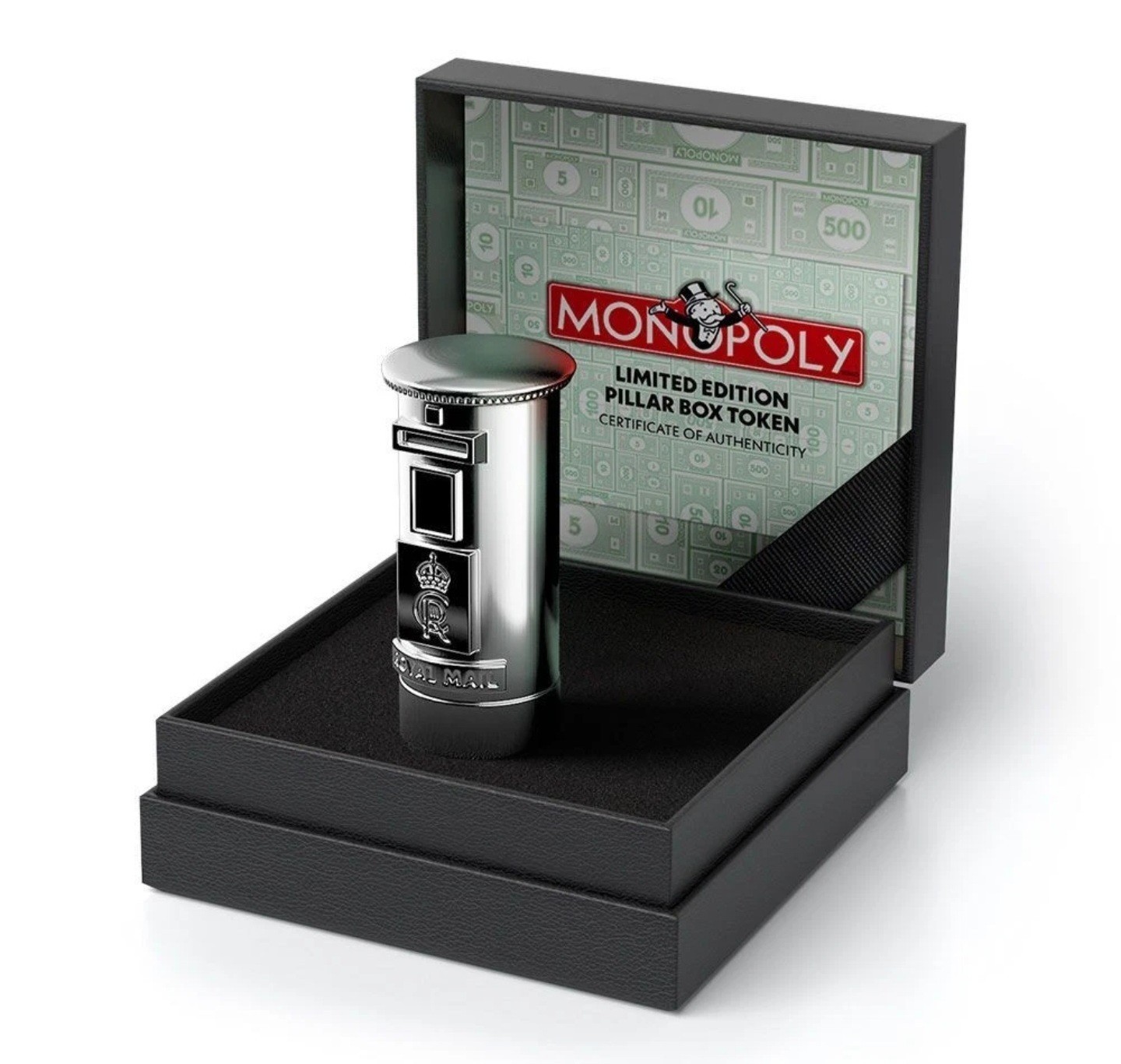 2025 Royal Mail Monopoly Pilar Postbox Limited Edition Silver Plated Box Token