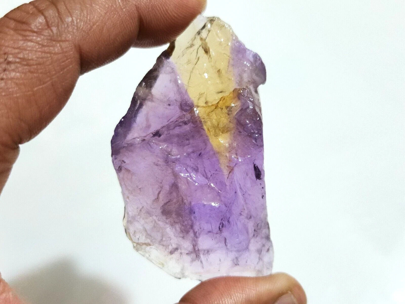 Gorgeous Yellow And Purple Ametrine Raw 259 Crt Ametrine Rough Loose Gemstone