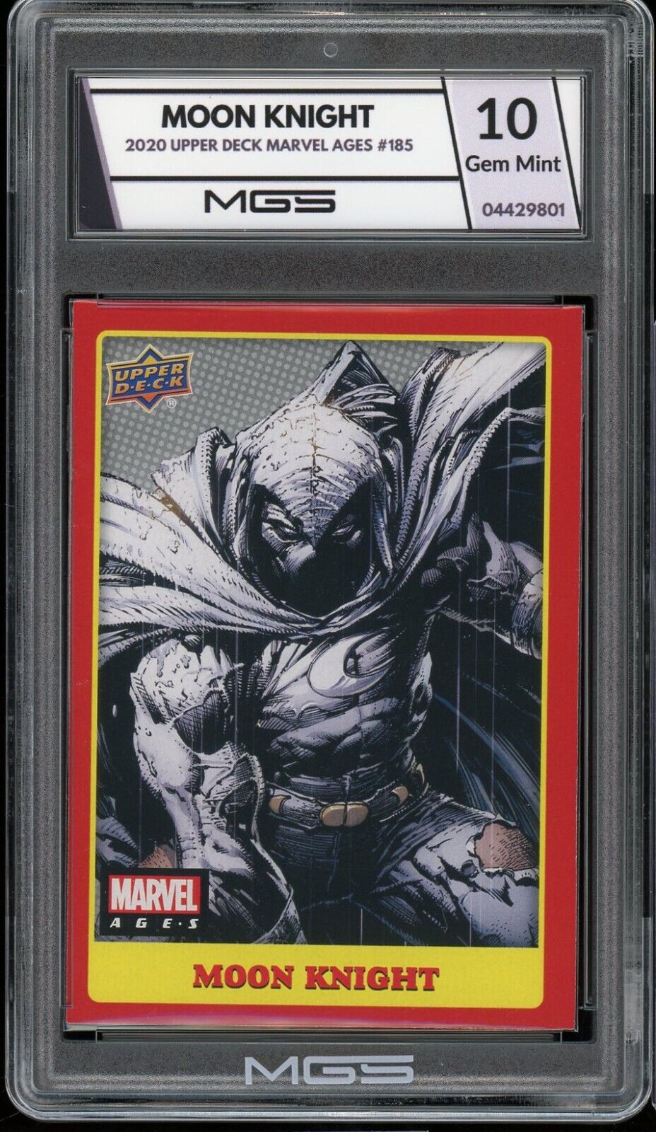 2020 Upper Deck Marvel Ages #185 MOON KNIGHT MGS Graded 10 Gem Mint 