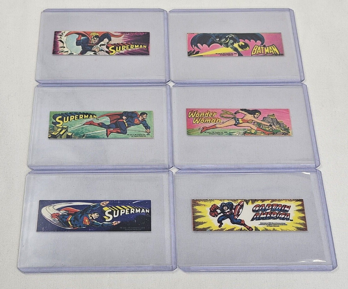Vintage Vending Machine Stickers Batman Wonder woman 1979 DC Comic Mini Set of6 Vintage Vending Machine Stickers Batman Wonder woman 1979 DC Comic Mini Set of6