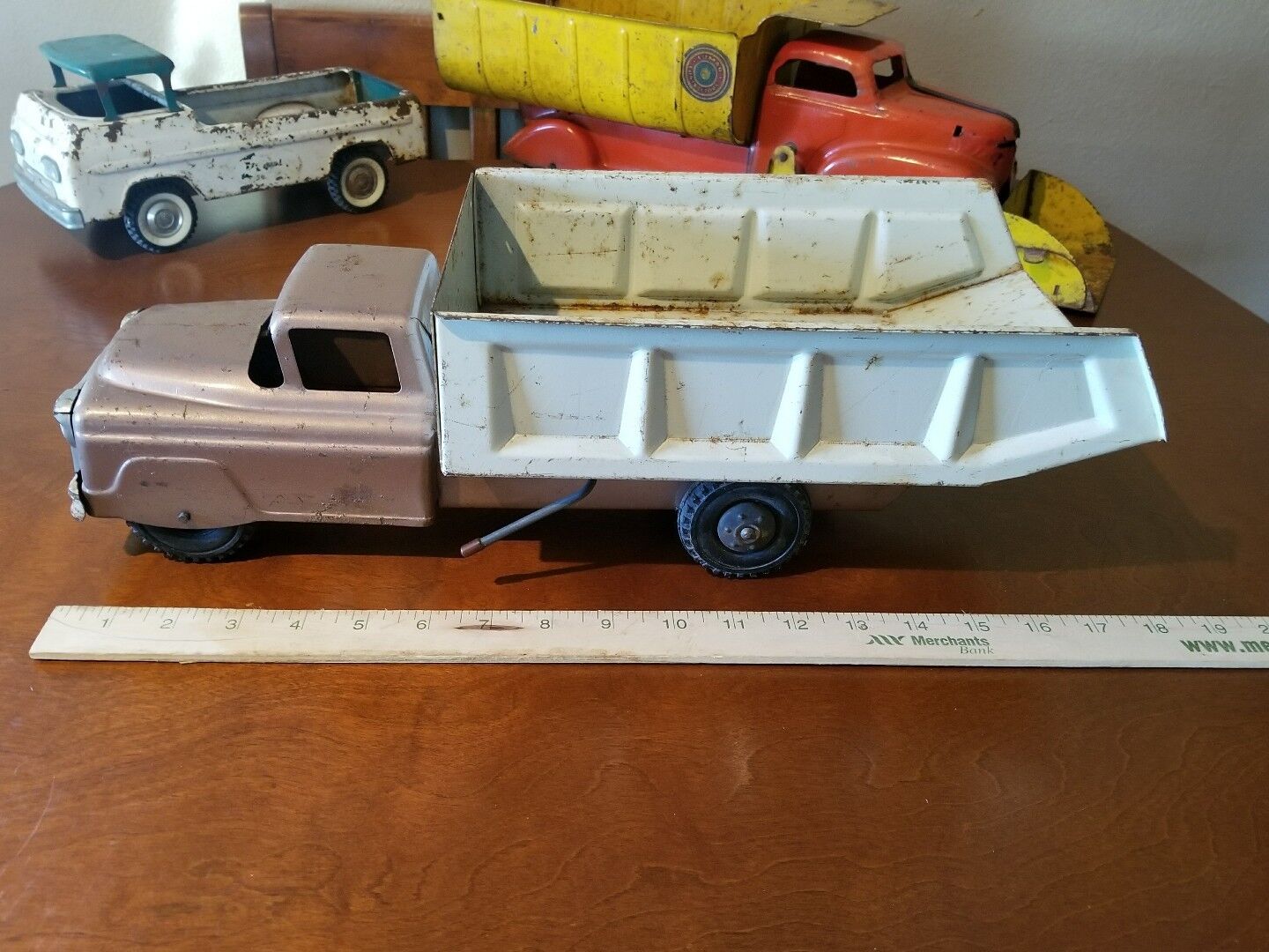 MARX LUMAR Pressed Steel Manual Dump Truck Original Vintage Toy